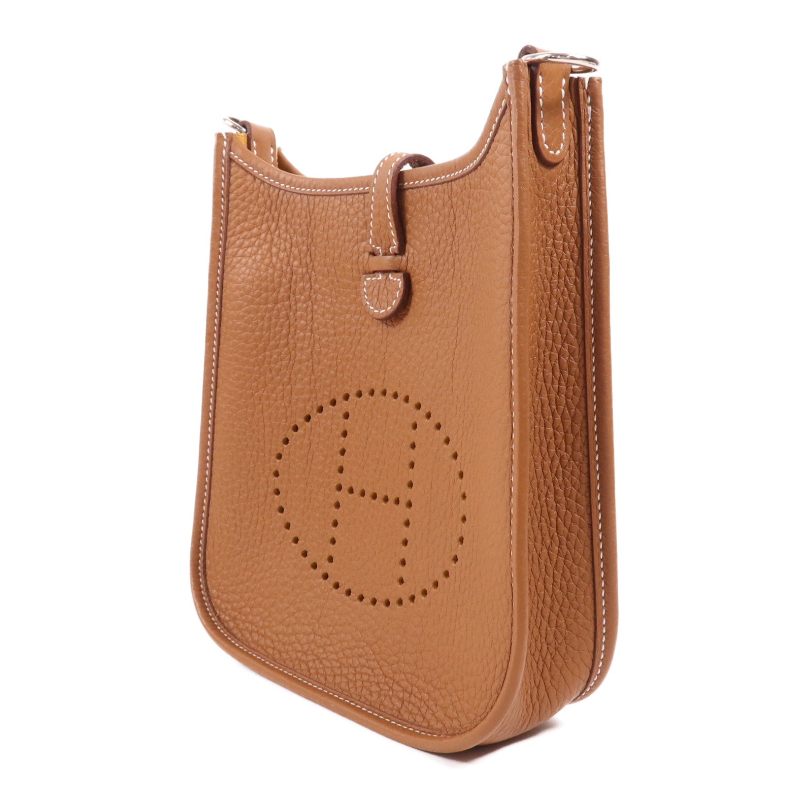 HERMES Togo皮革Evelyne TPM肩背袋Gold