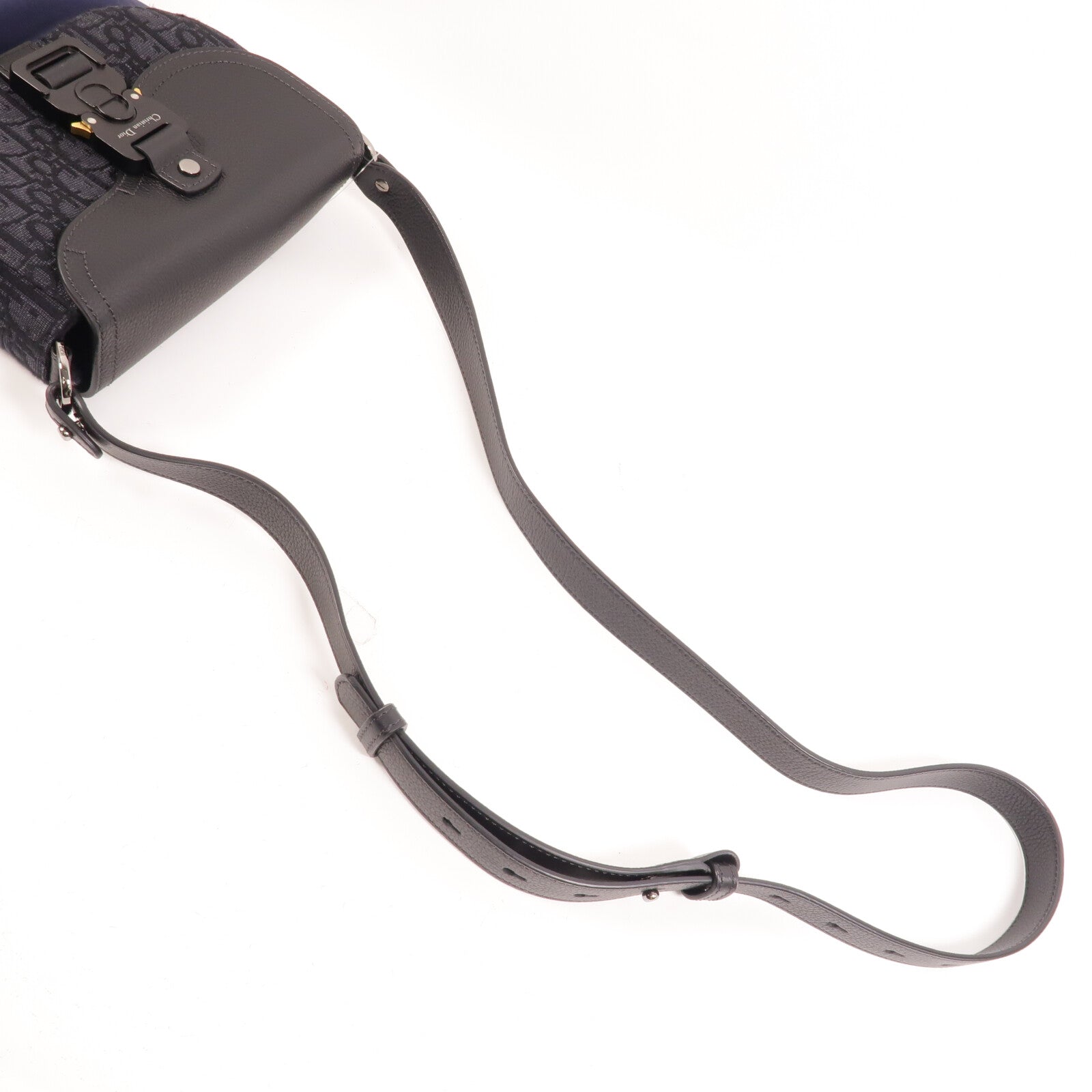 Dior 帆布/牛皮皮革Mini Saddle Messenger Bag with Flap肩背袋