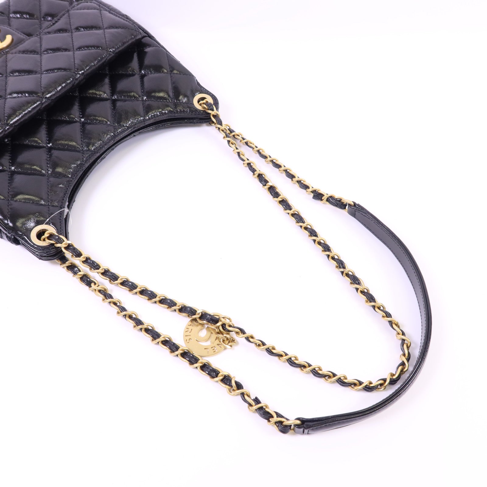 CHANEL 牛皮皮革23B Hobo Bag金扣鏈帶肩背袋