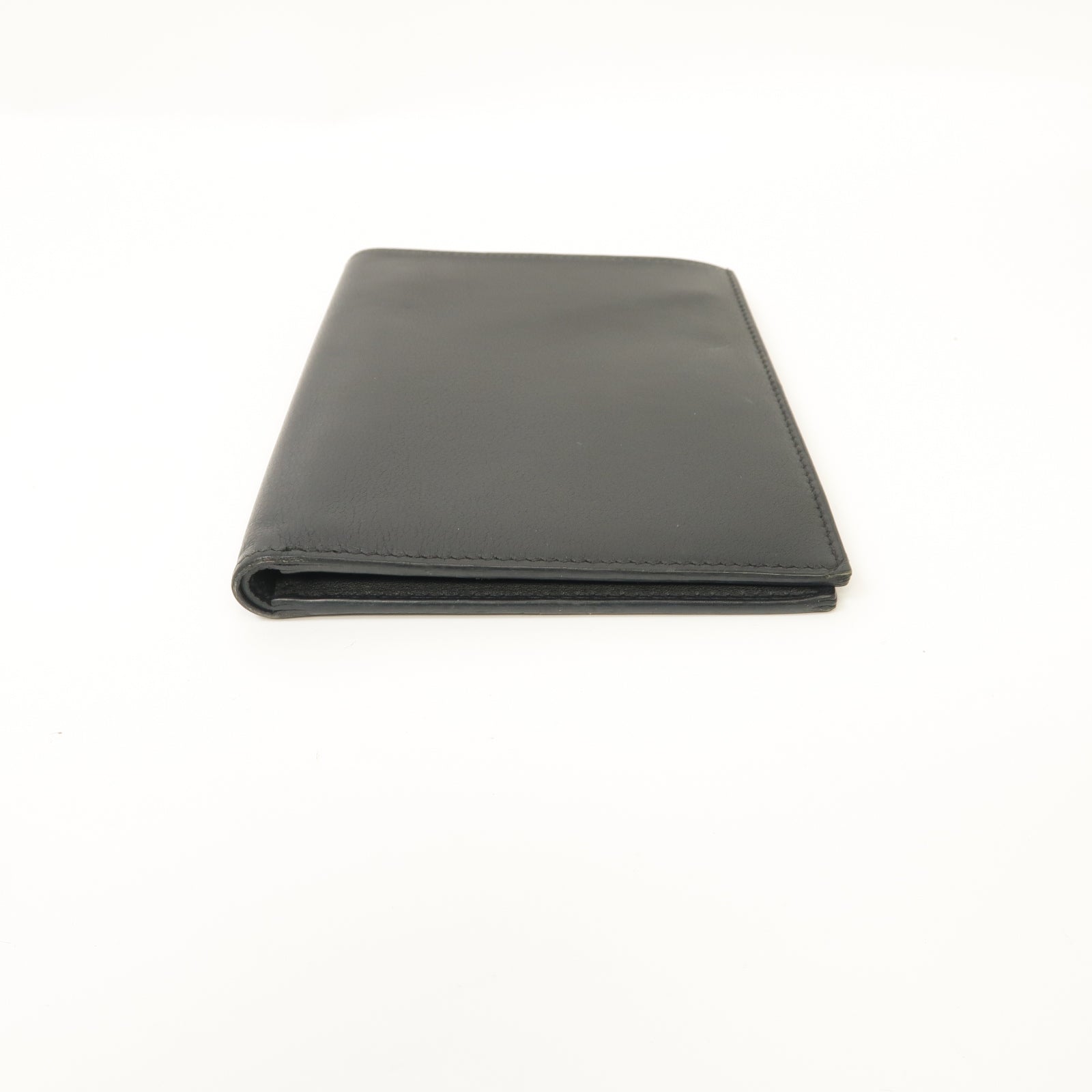 HERMES 【激減優惠】Swift皮革Bi-Fold Wallet銀扣折叠錢包黑色