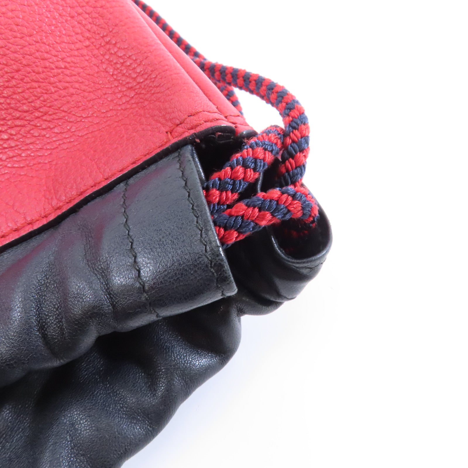 GUCCI 【激減優惠】牛皮皮革Backpack背包紅色