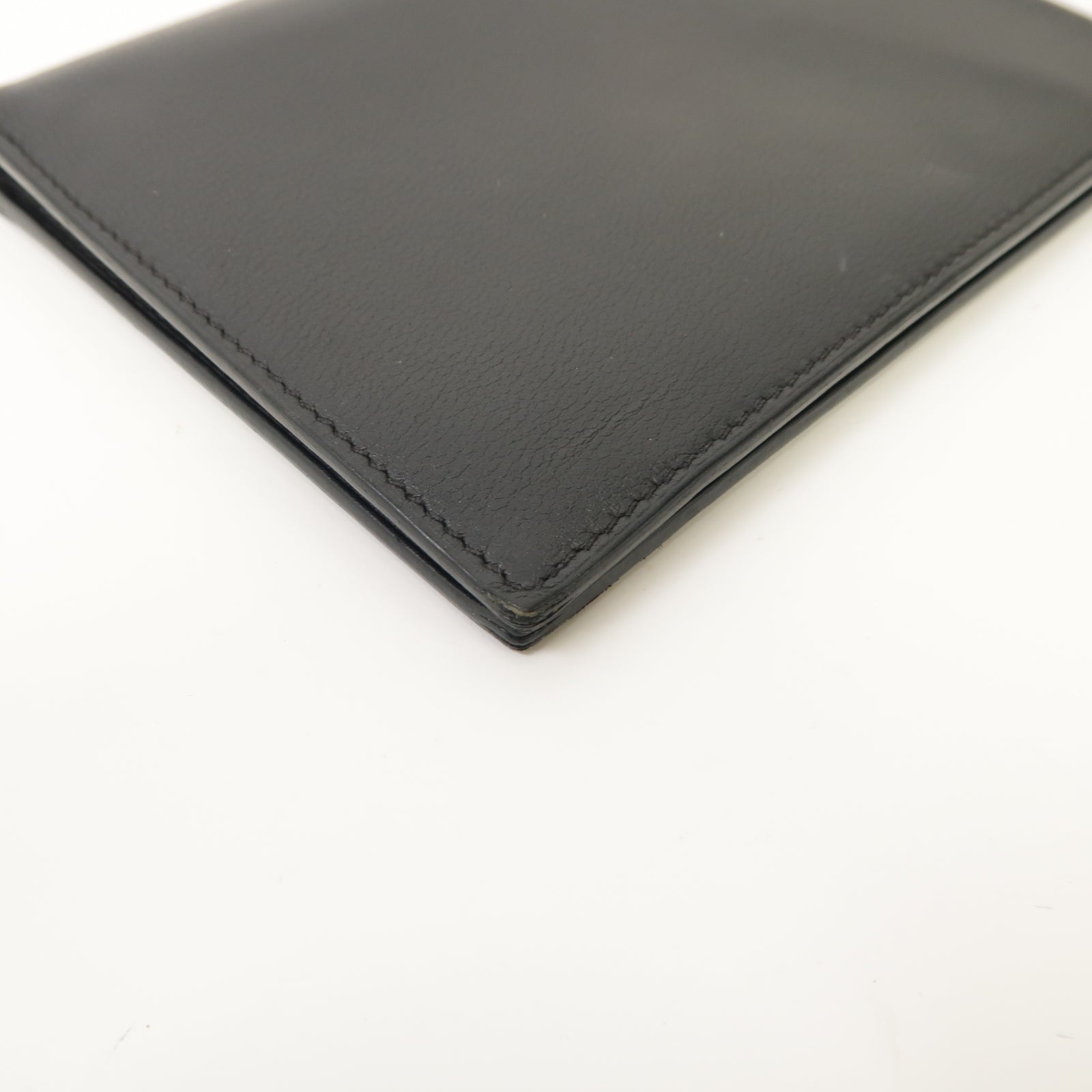 HERMES 【激減優惠】Swift皮革Bi-Fold Wallet銀扣折叠錢包黑色