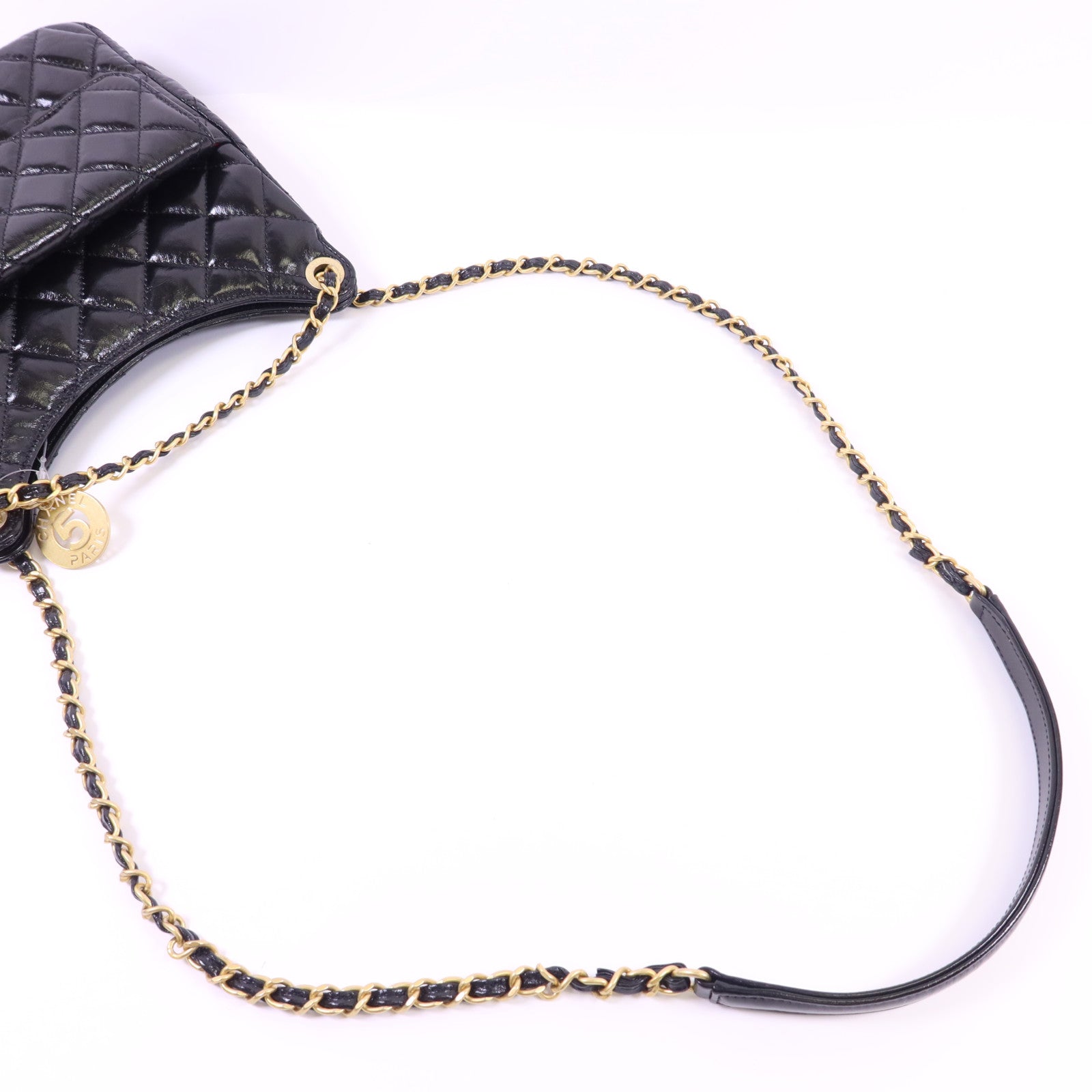 CHANEL 牛皮皮革23B Hobo Bag金扣鏈帶肩背袋