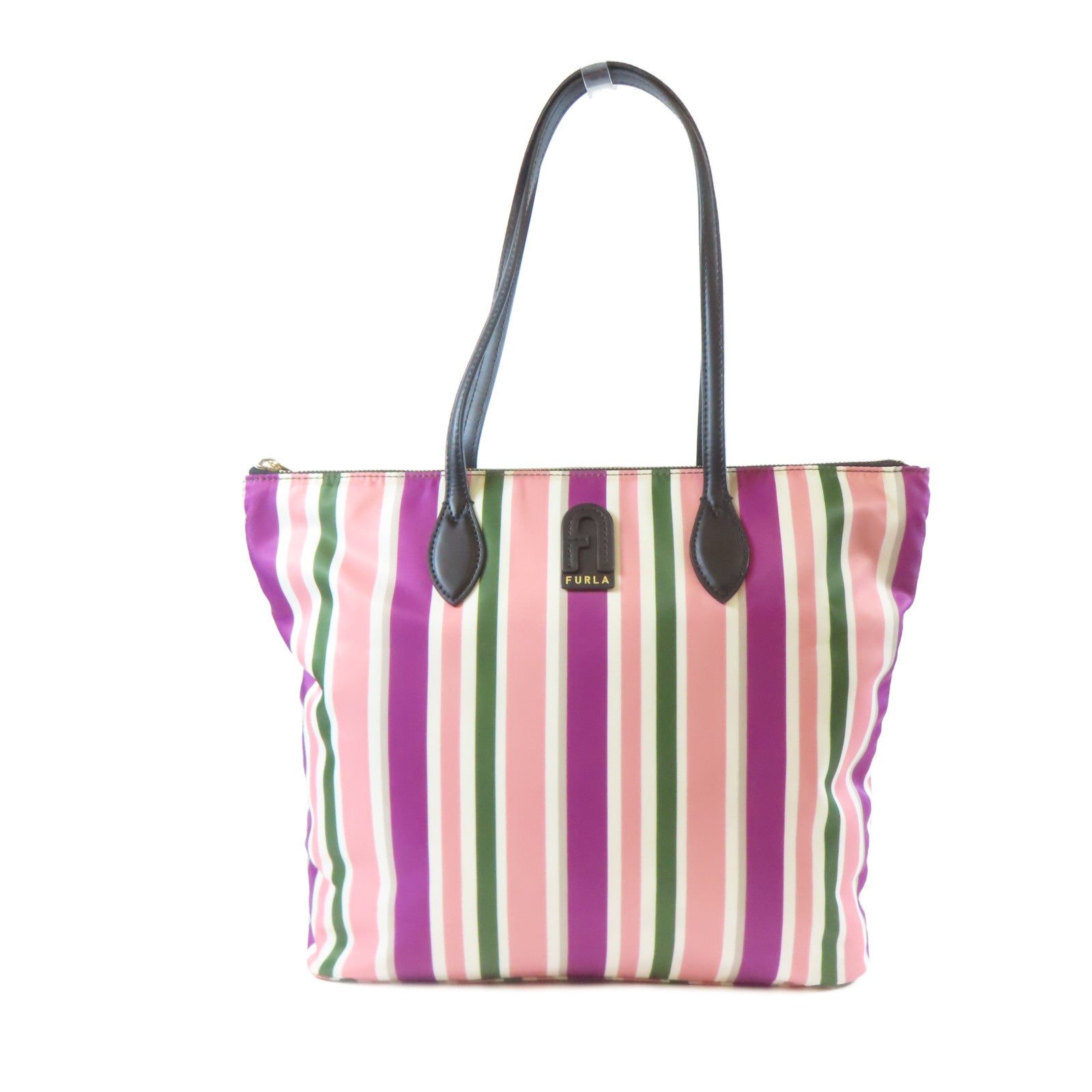 Furla 尼龍Tote Bag金扣手挽袋粉紅色/紫色/白色/綠色