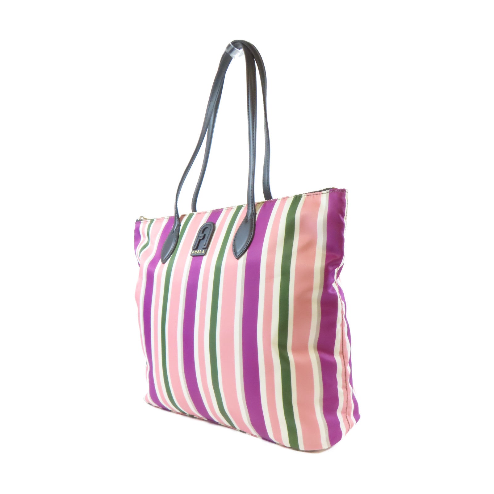 Furla 尼龍Tote Bag金扣手挽袋粉紅色/紫色/白色/綠色