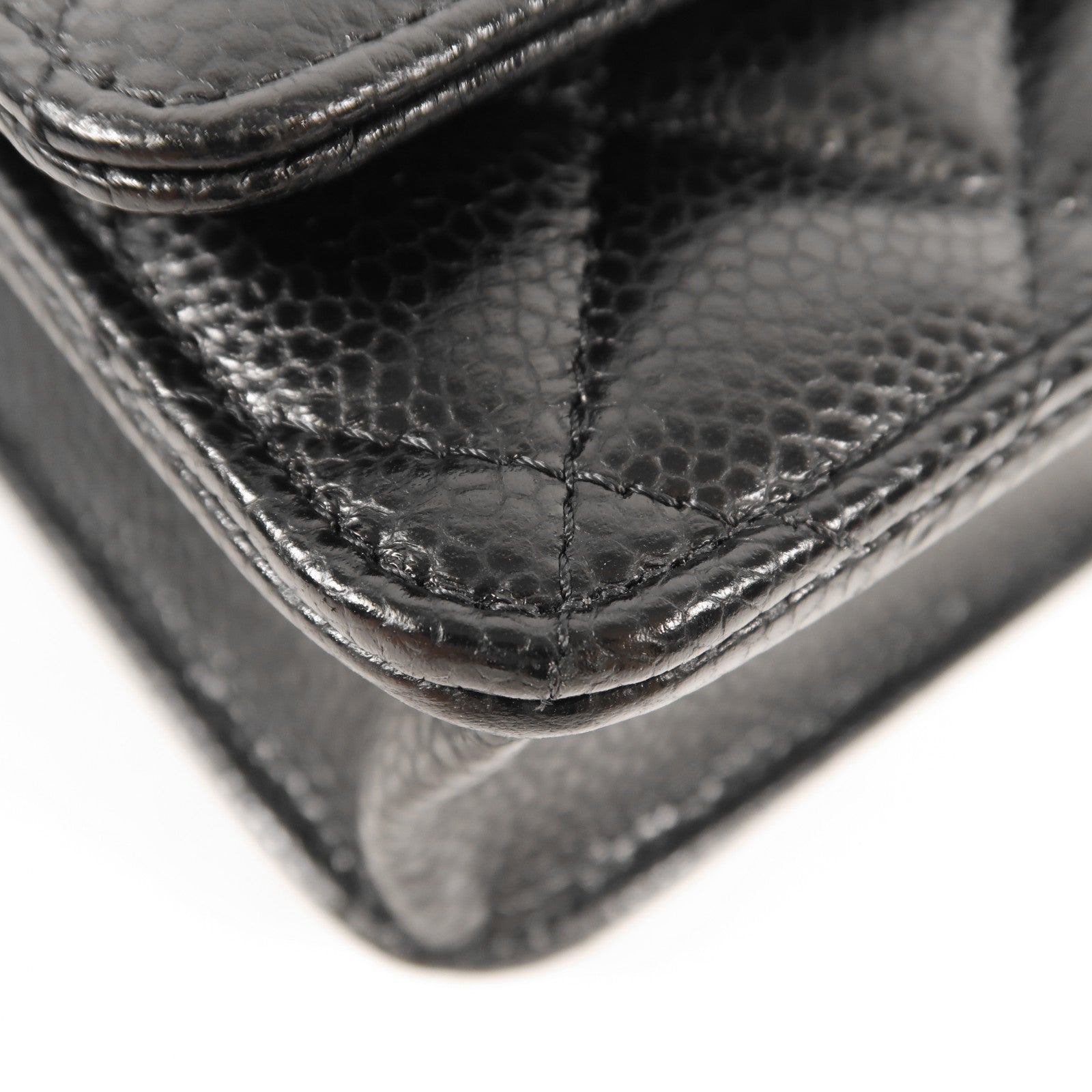 CHANEL 牛皮皮革WOC Wallet On Chain銀扣鏈帶肩背袋