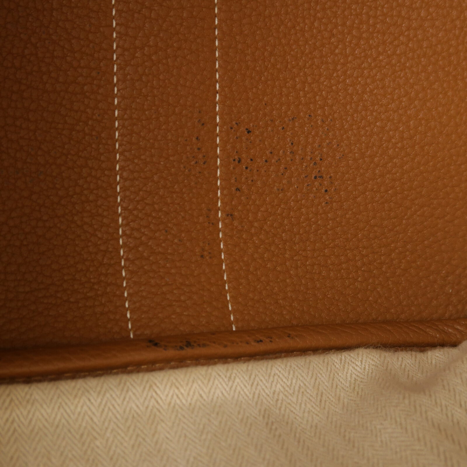 HERMES Negonda皮革Garden Party PM手挽袋Gold