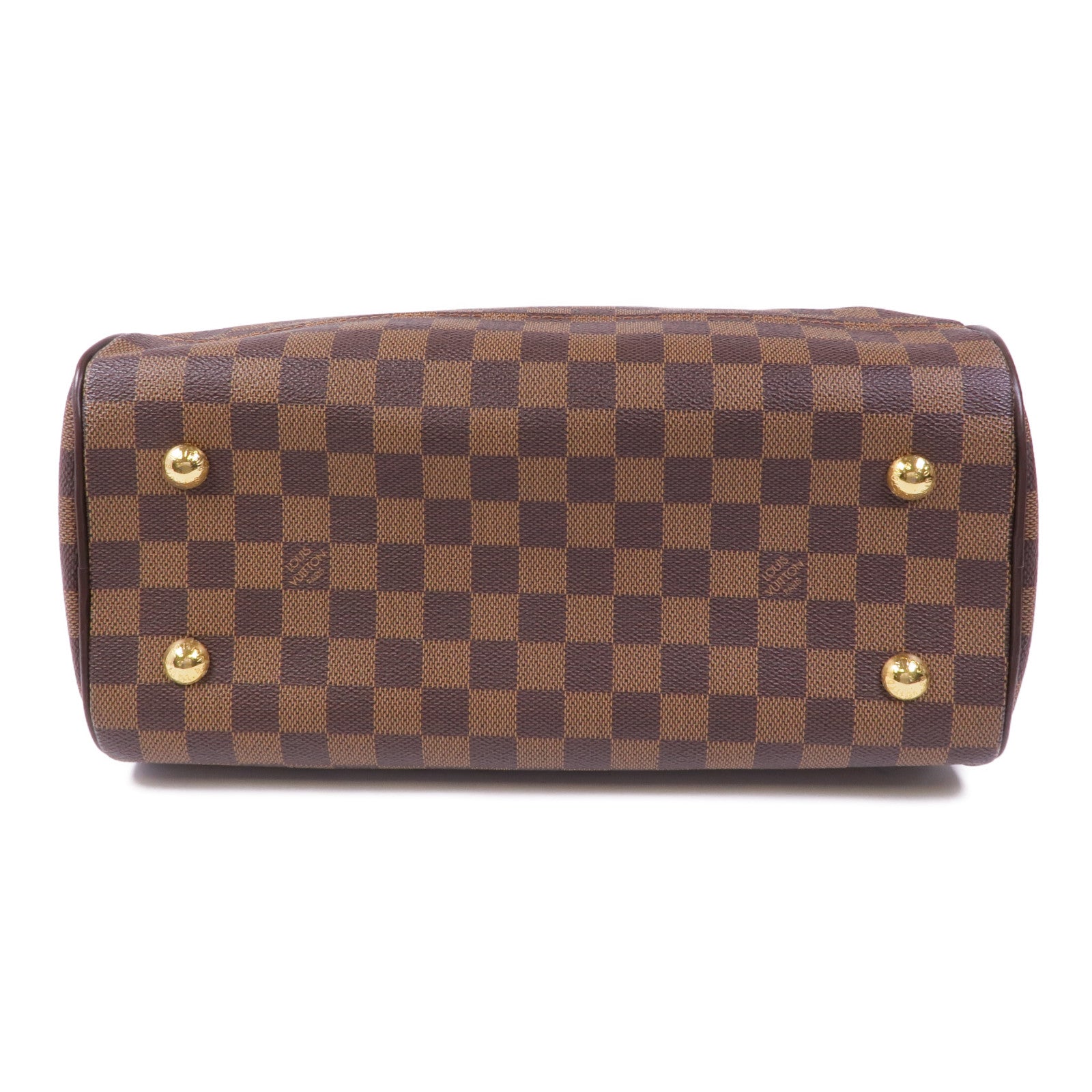 LOUIS VUITTON Damier Duomo金扣手挽袋棕色