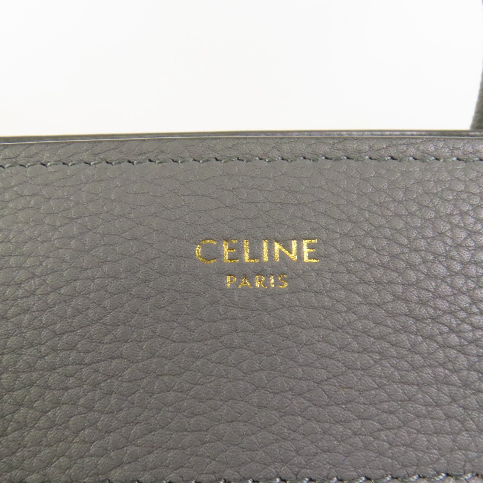 CELINE 牛皮皮革Micro Luggage金扣手挽袋
