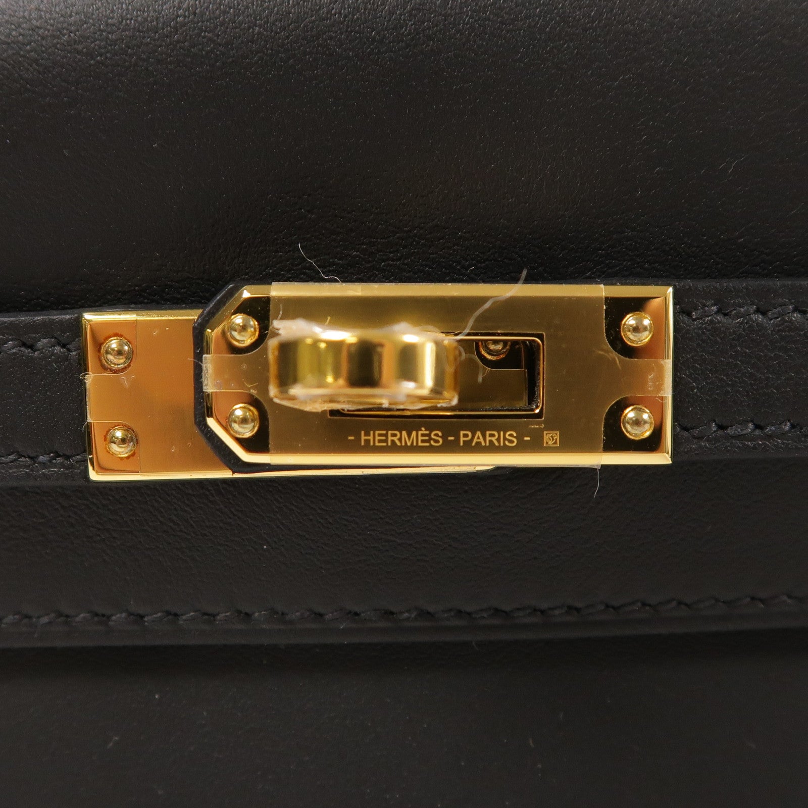 HERMES GHW Kelly Moove Shoulder Bag Swift Leather Noir