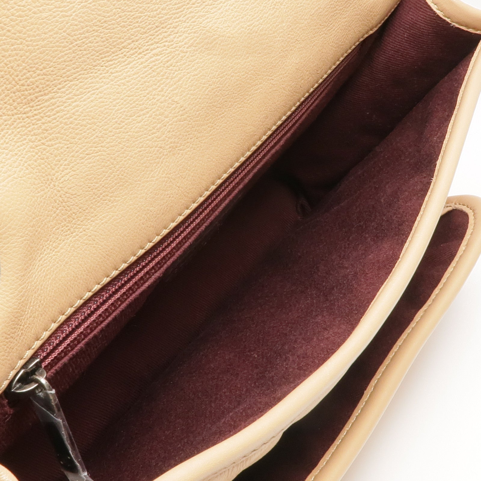 CHANEL 牛皮皮革Chain Shoulder銀扣鏈帶肩背袋