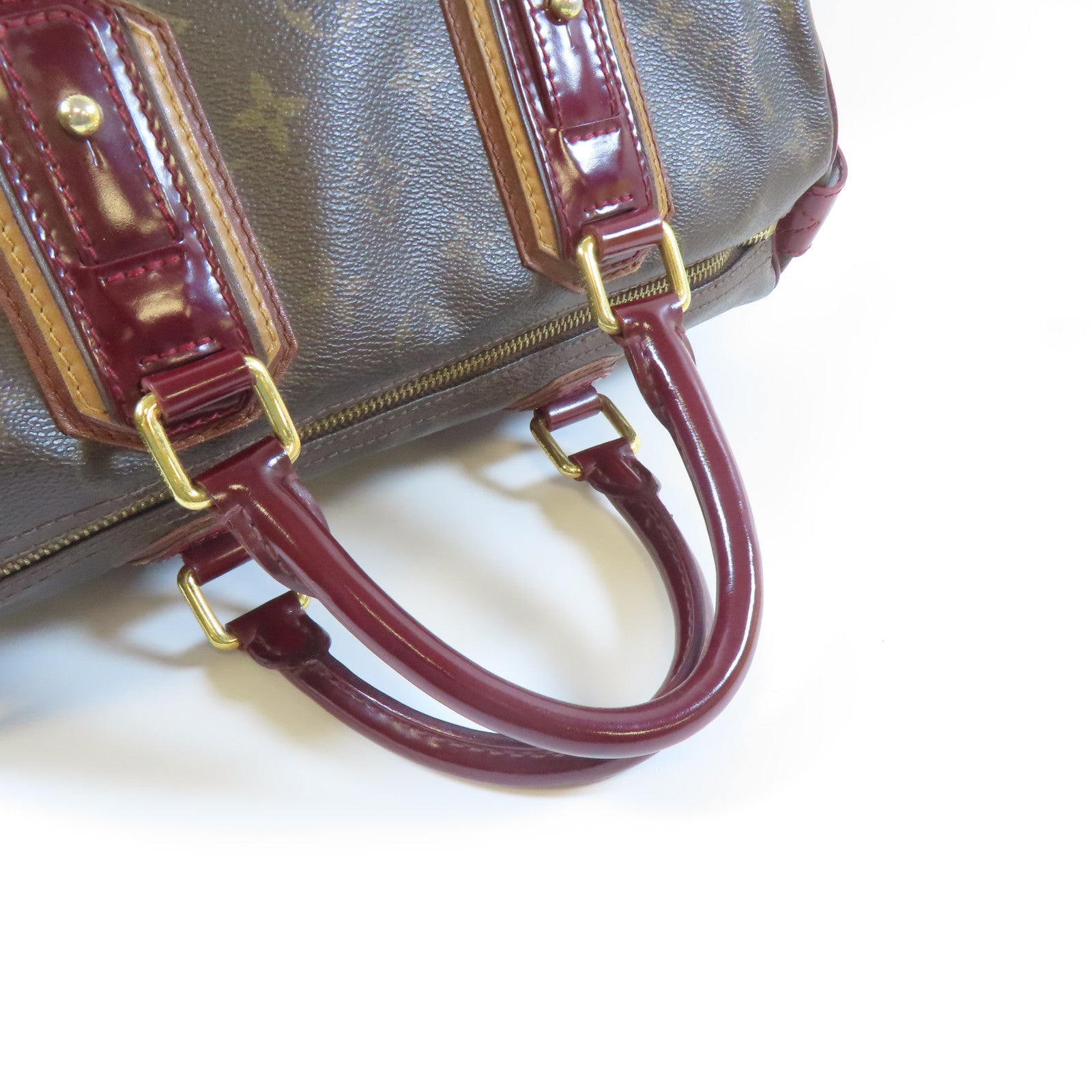 LOUIS VUITTON **【激減優惠】Monogram Mirage Speedy 30金扣手挽袋啡色/紅色