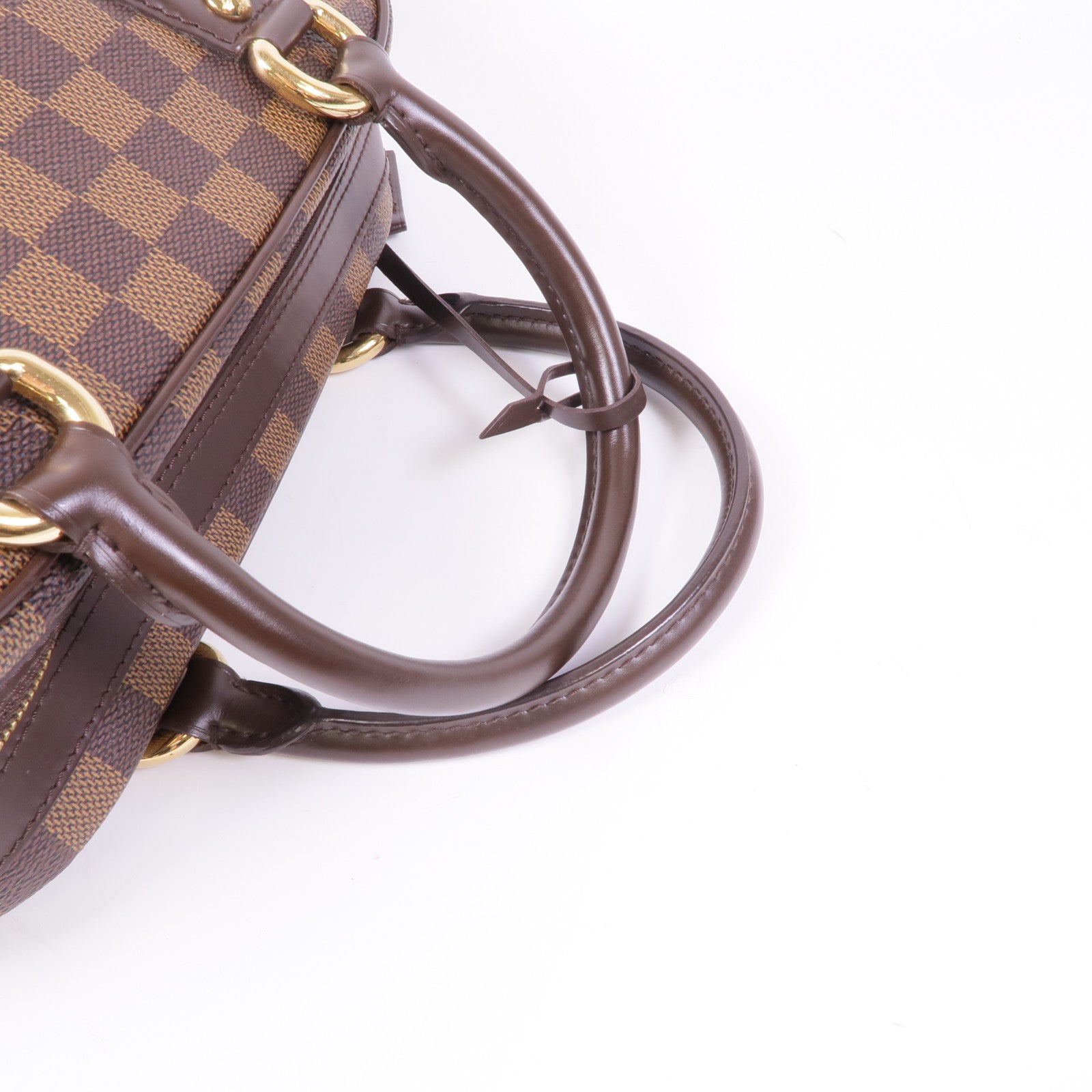 LOUIS VUITTON Damier Duomo金扣手挽袋棕色