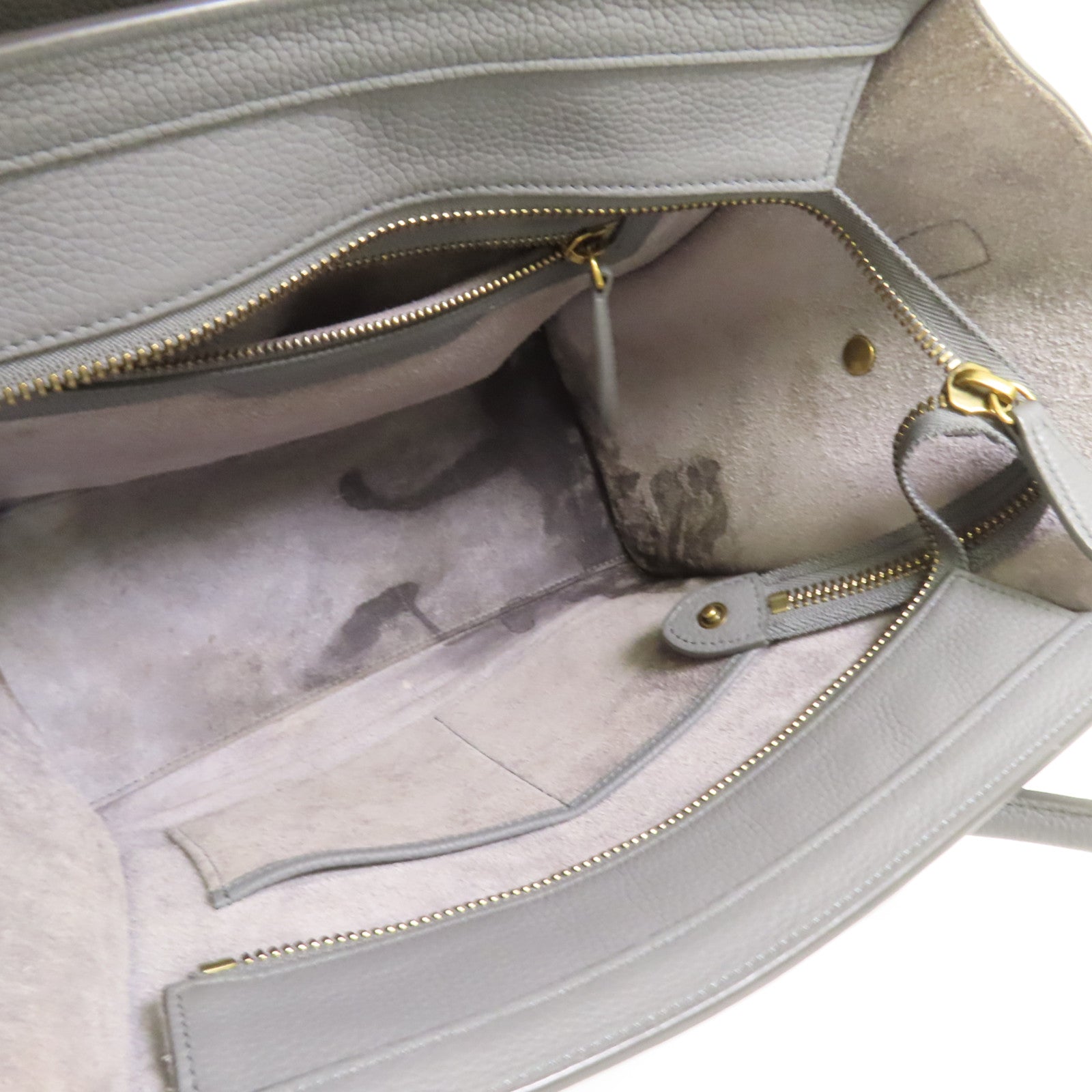CELINE 牛皮皮革Micro Luggage金扣手挽袋