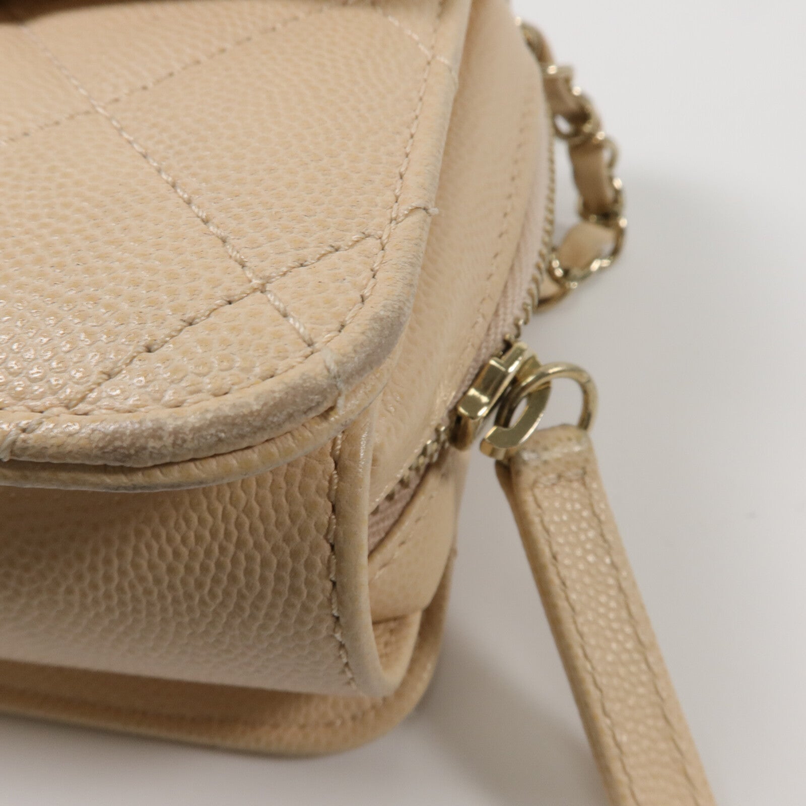 CHANEL 牛皮皮革Mini Flap Bag鏈帶肩背袋