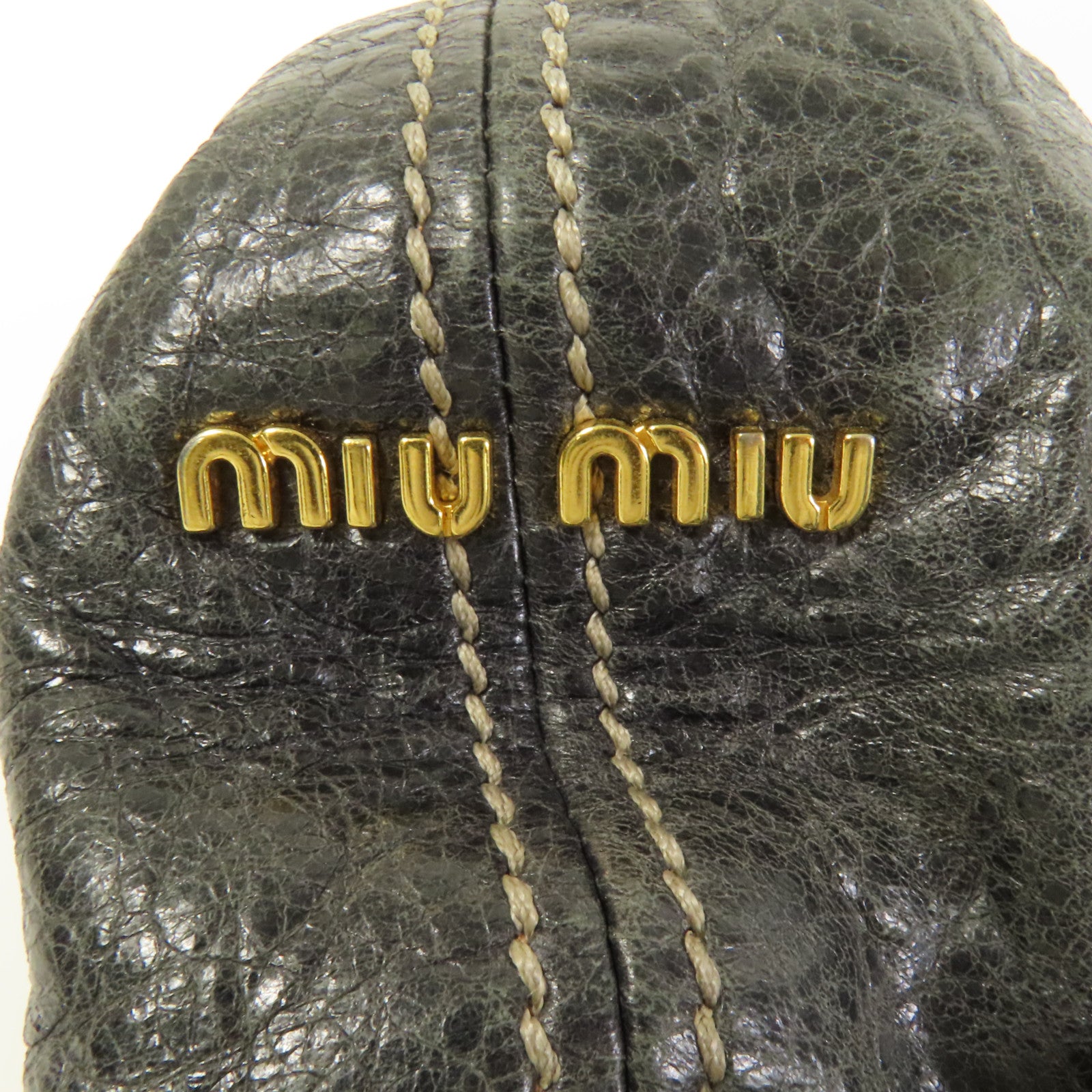 Miu Miu 牛皮皮革Shoulder Bag金扣手挽肩背兩用袋