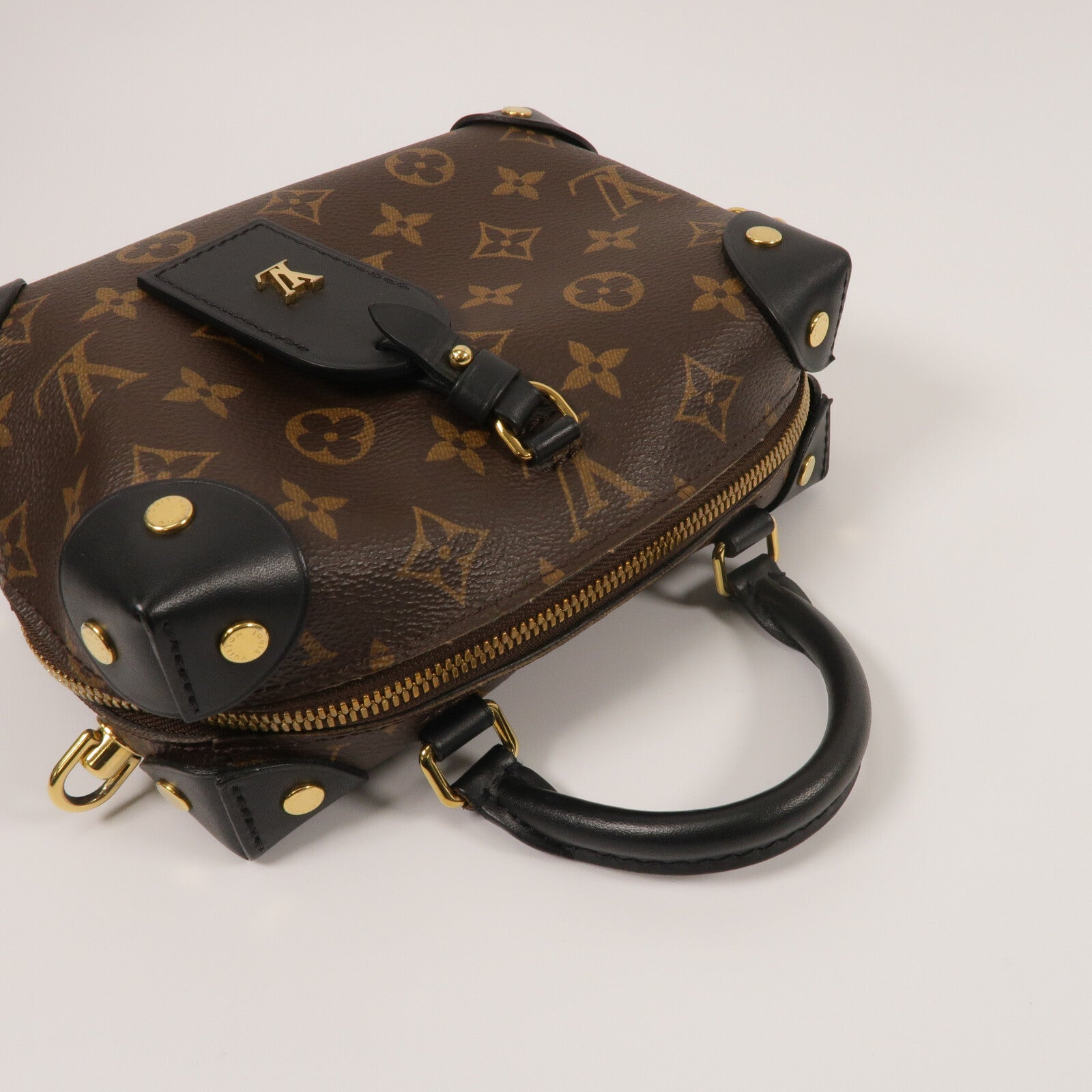 LOUIS VUITTON Monogram Petite Malle Souple手挽肩背兩用袋