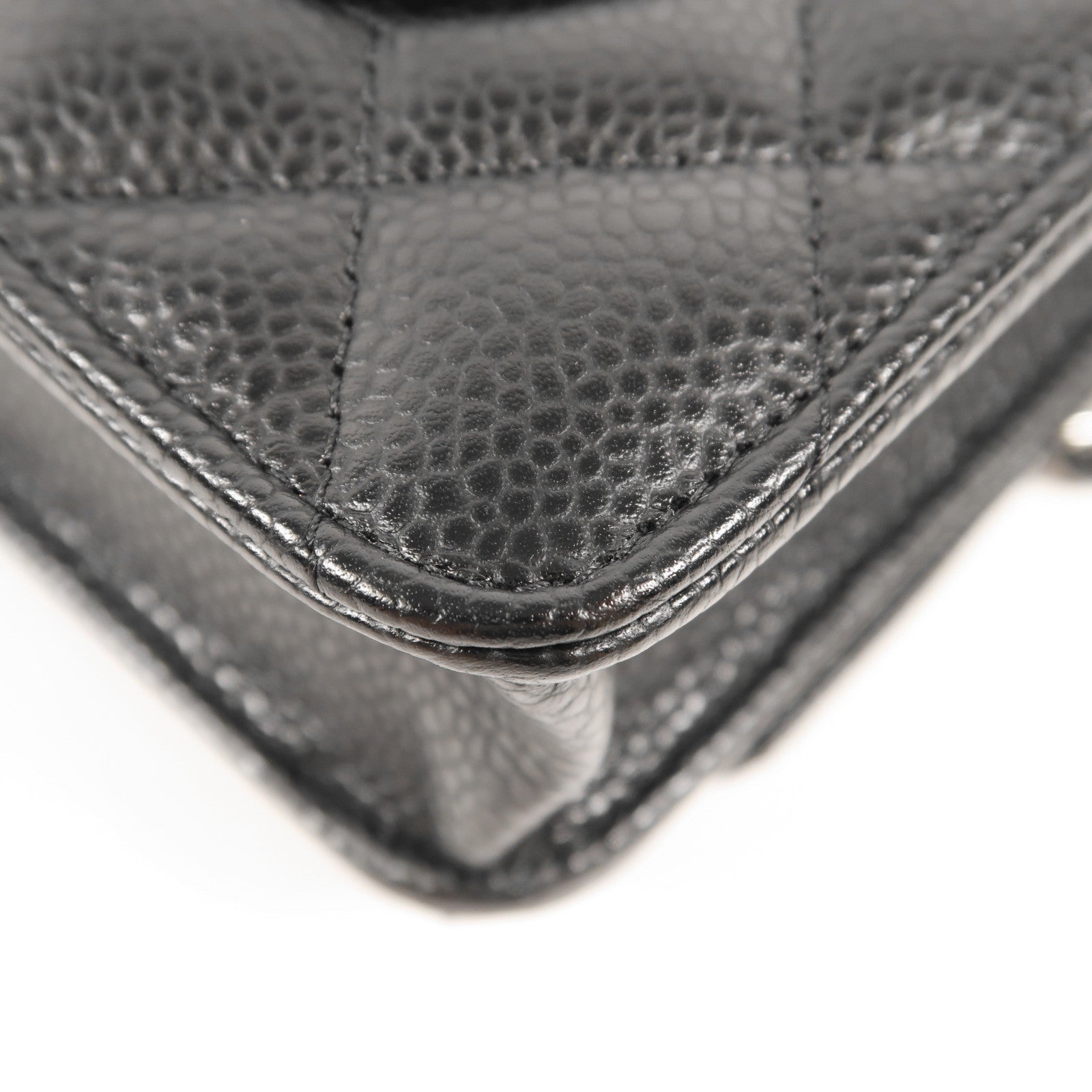 CHANEL 牛皮皮革WOC Wallet On Chain銀扣鏈帶肩背袋