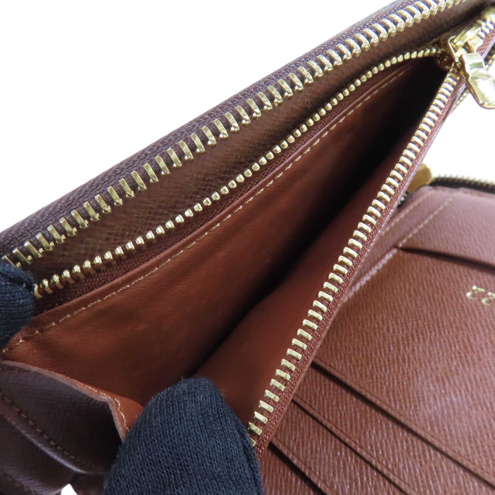 LOUIS VUITTON Monogram Zippy Compact Wallet金扣拉鏈錢包