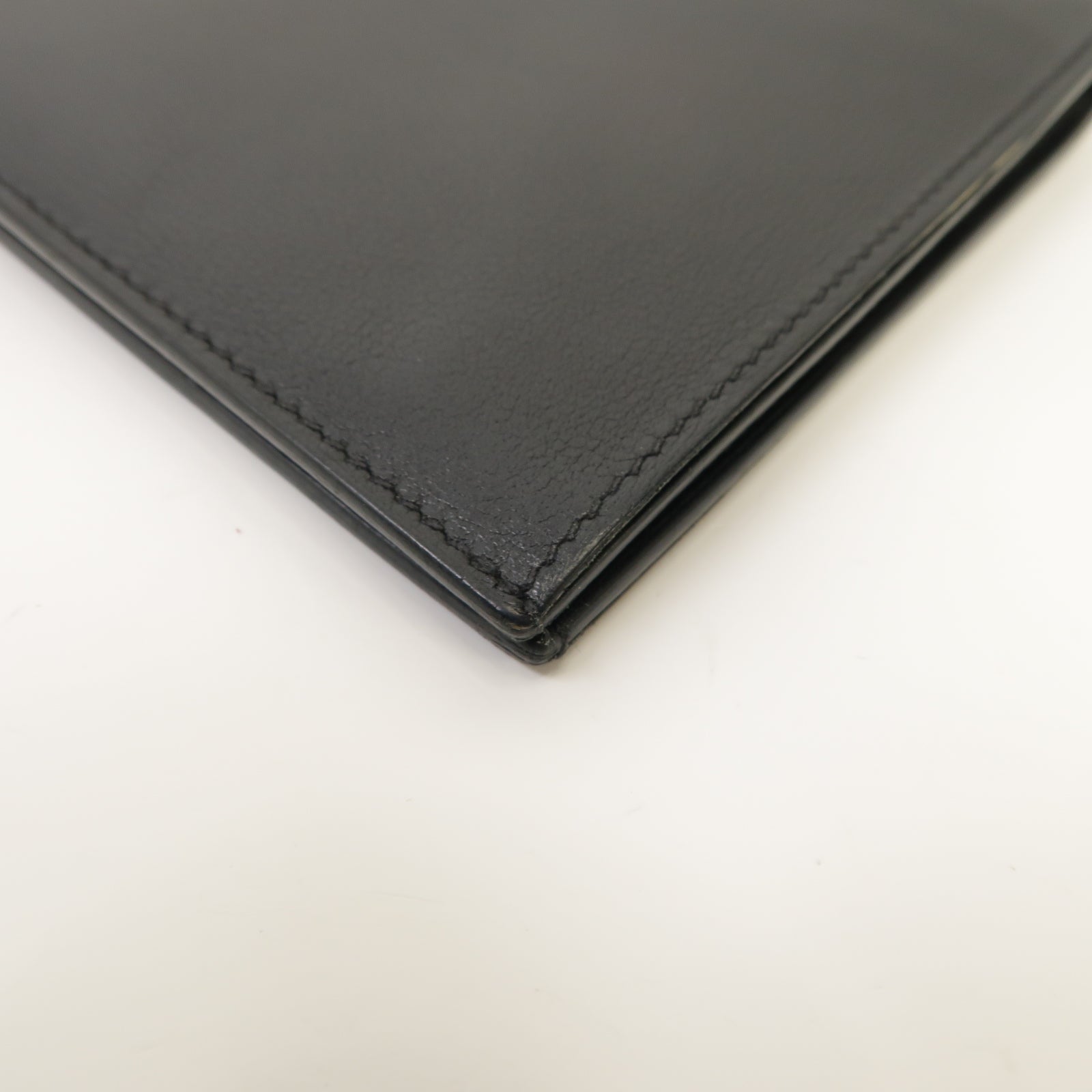 HERMES 【激減優惠】Swift皮革Bi-Fold Wallet銀扣折叠錢包黑色