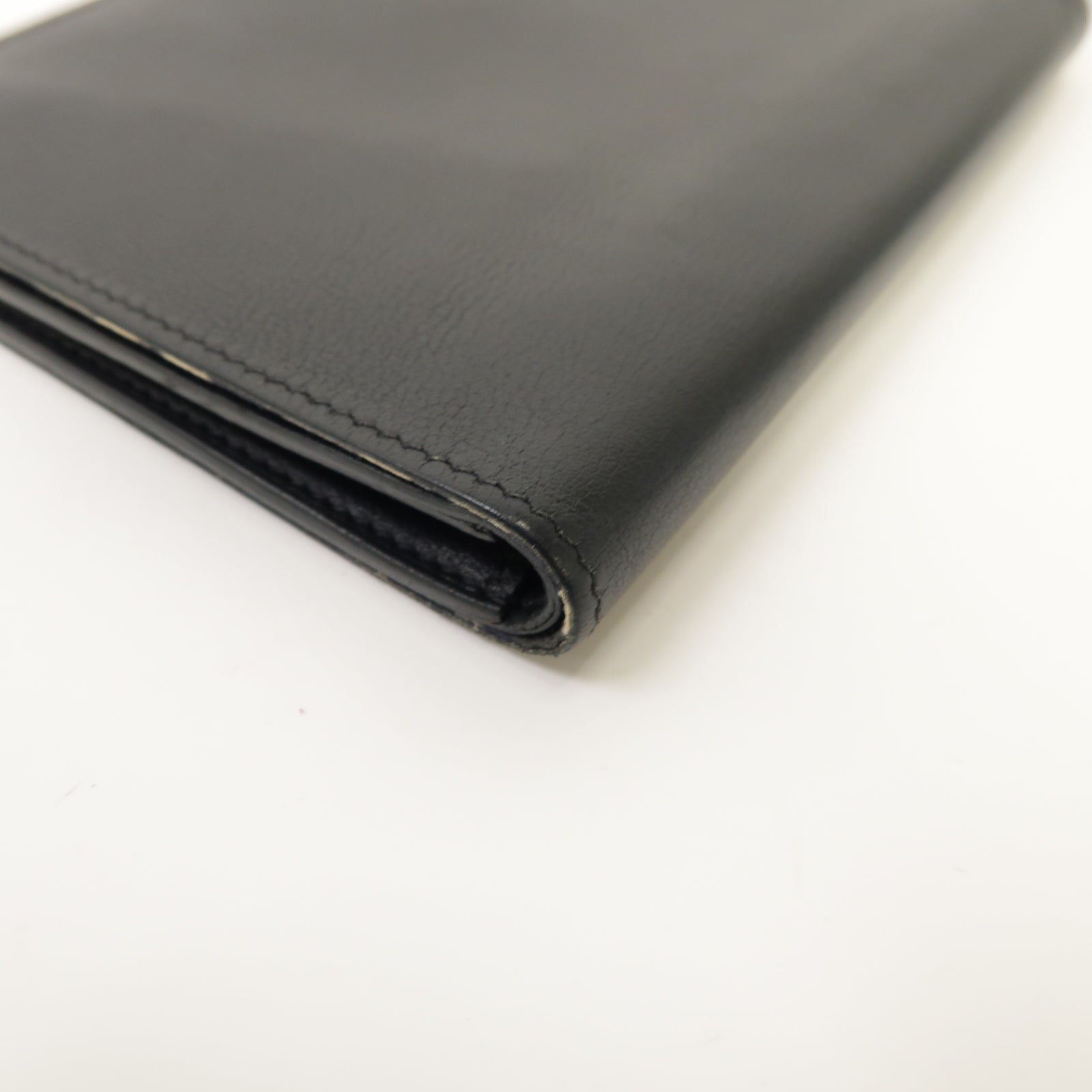 HERMES 【激減優惠】Swift皮革Bi-Fold Wallet銀扣折叠錢包黑色