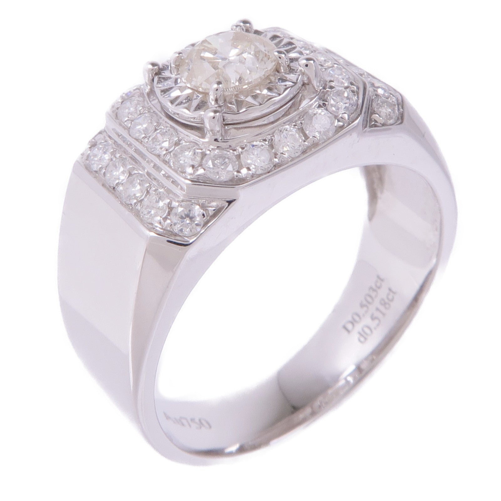 JEWELRY 【激減優惠】18K白金Diamond Ring鑽石戒指US#9
