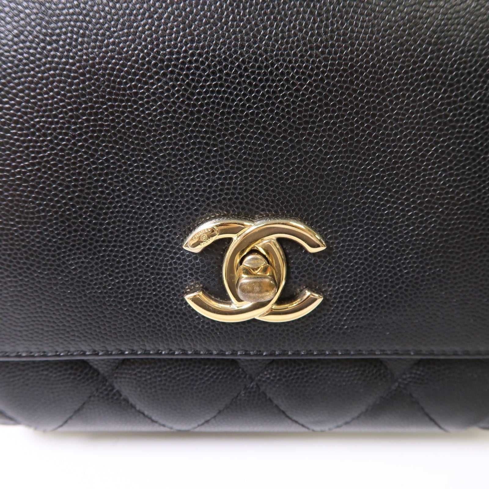 CHANEL Caviar皮革Business Affinity金扣手挽肩背兩用袋黑色