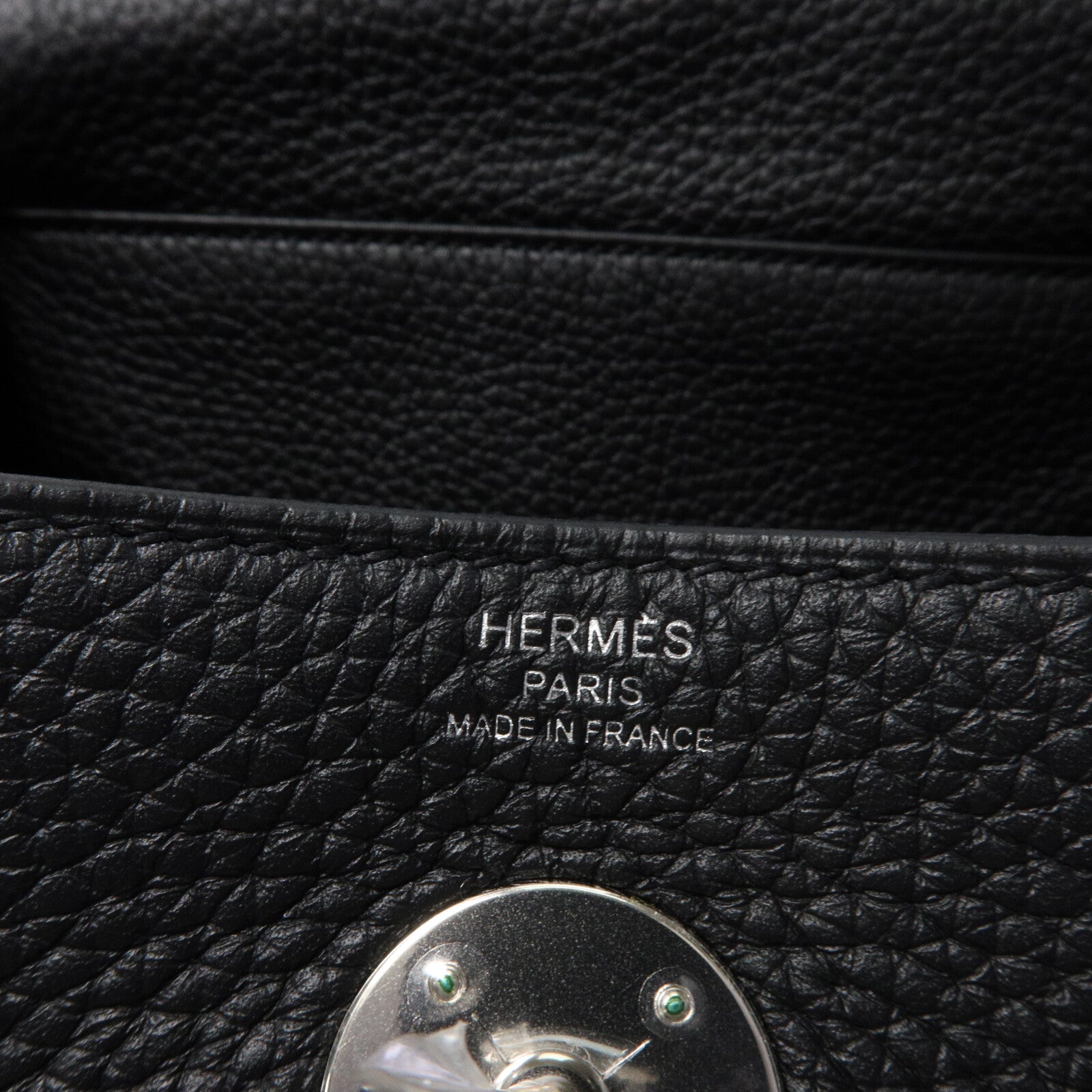 HERMES Clemence皮革Lindy 26手挽肩背兩用袋Noir