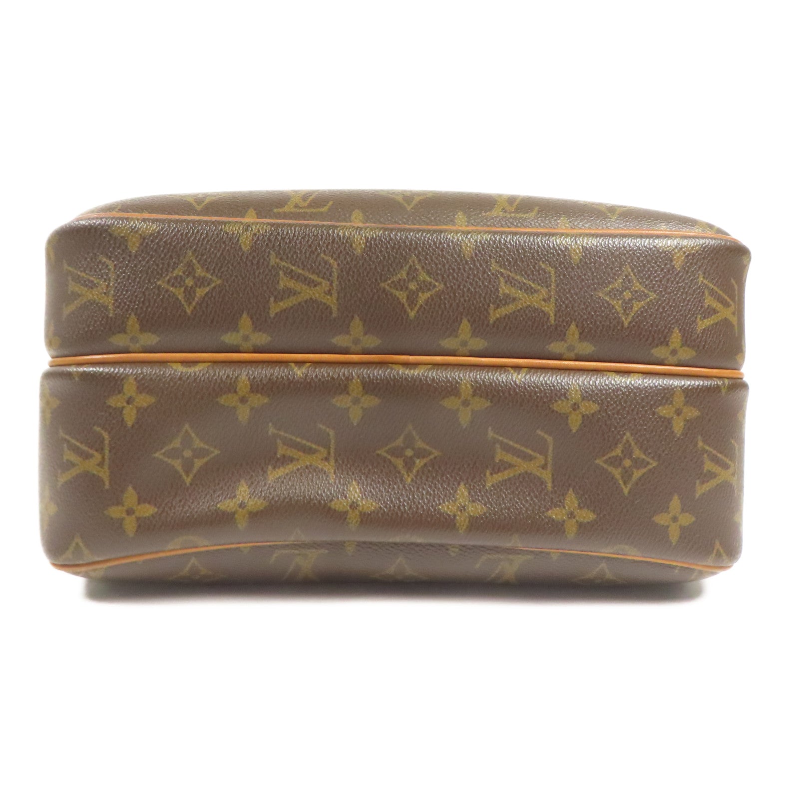 LOUIS VUITTON Monogram Reporter PM金扣肩背袋棕色