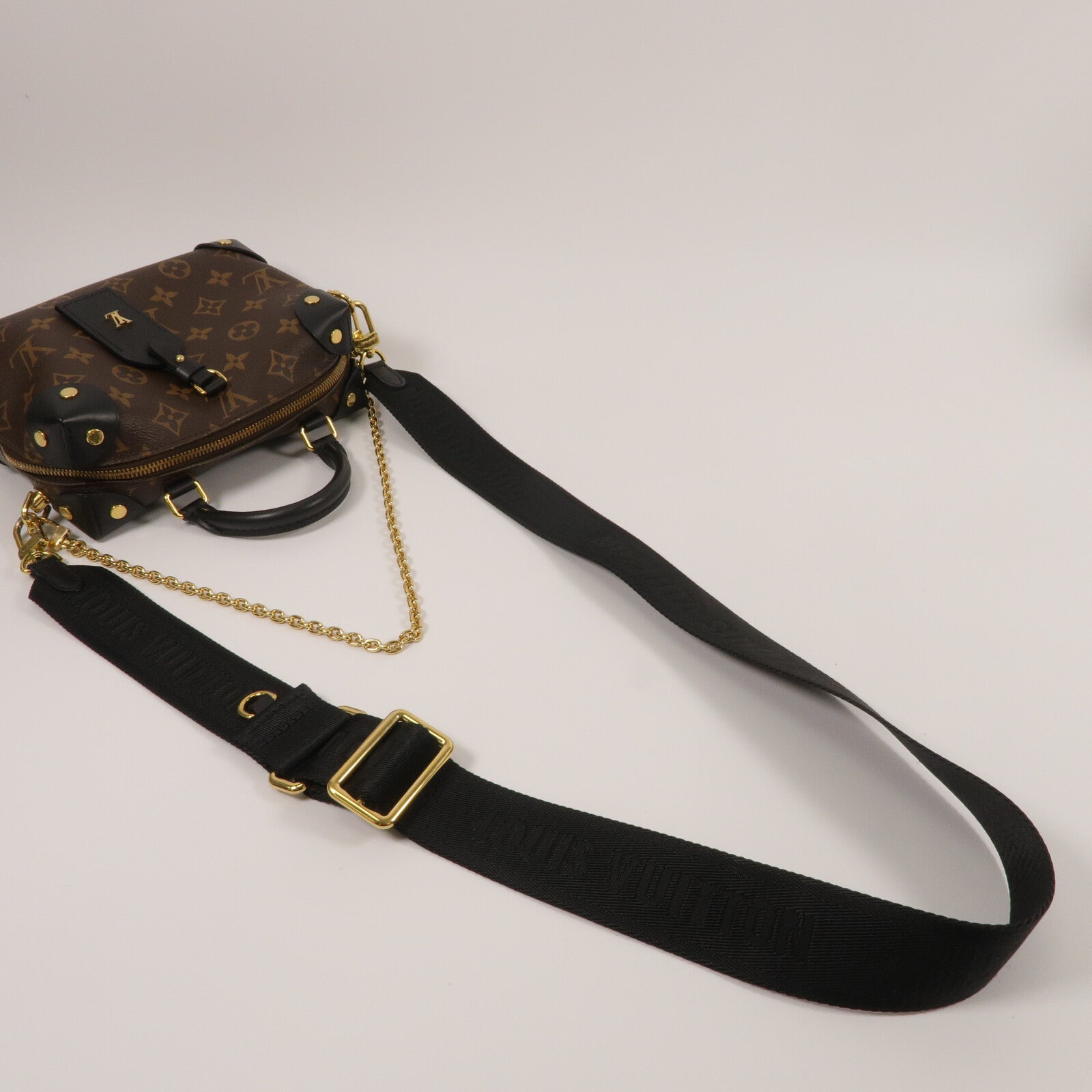 LOUIS VUITTON Monogram Petite Malle Souple手挽肩背兩用袋