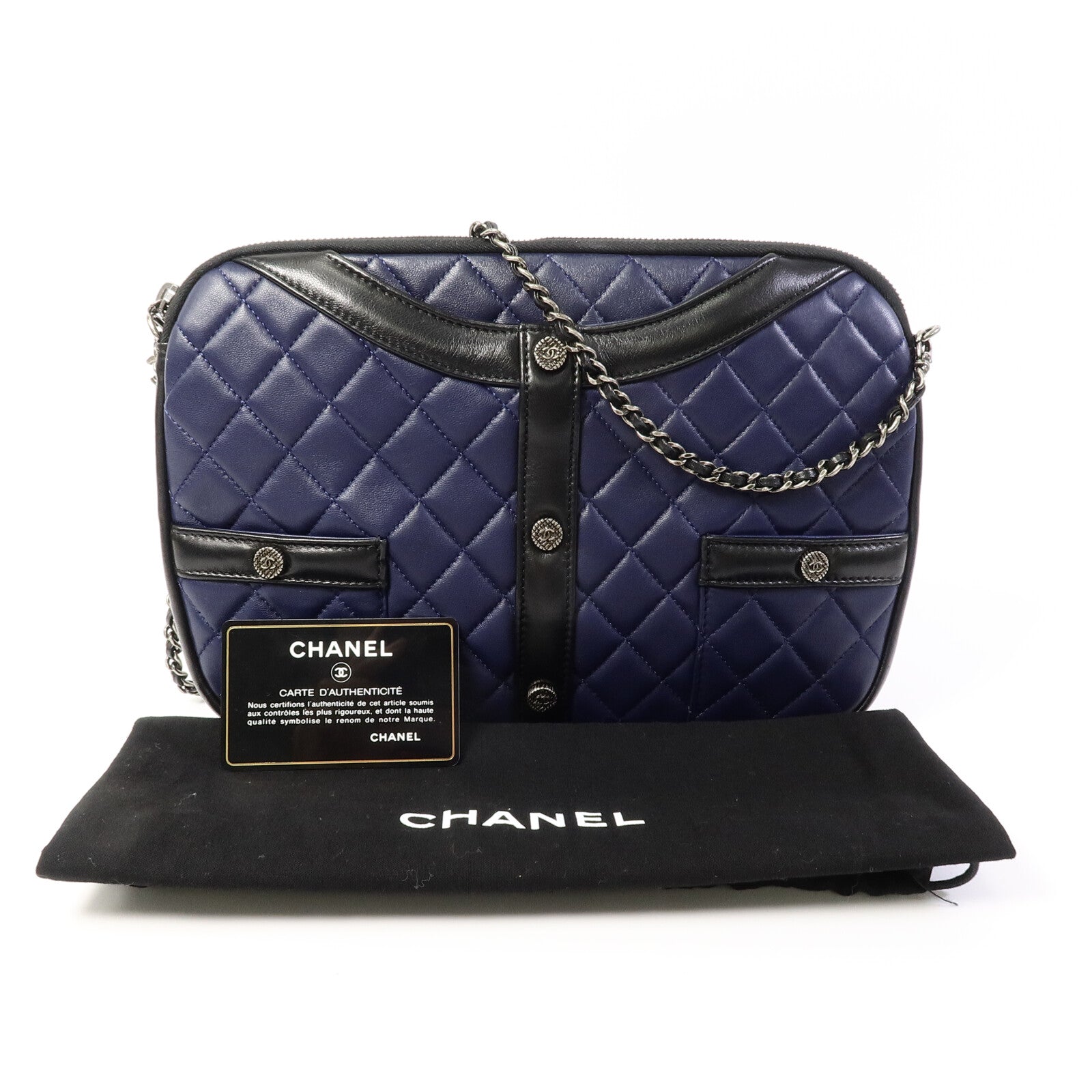 CHANEL 羊皮皮革Girl Jacket Chain Shoulder鏈帶肩背袋