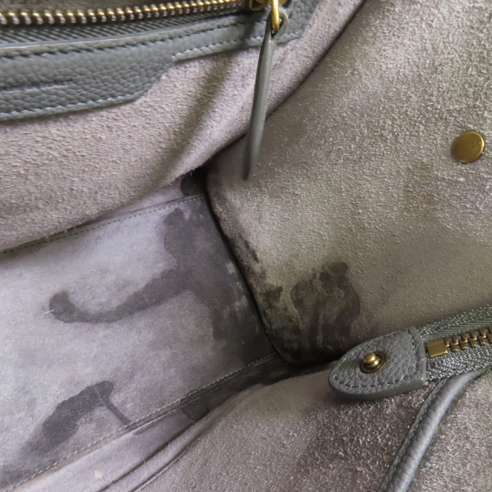 CELINE 牛皮皮革Micro Luggage金扣手挽袋