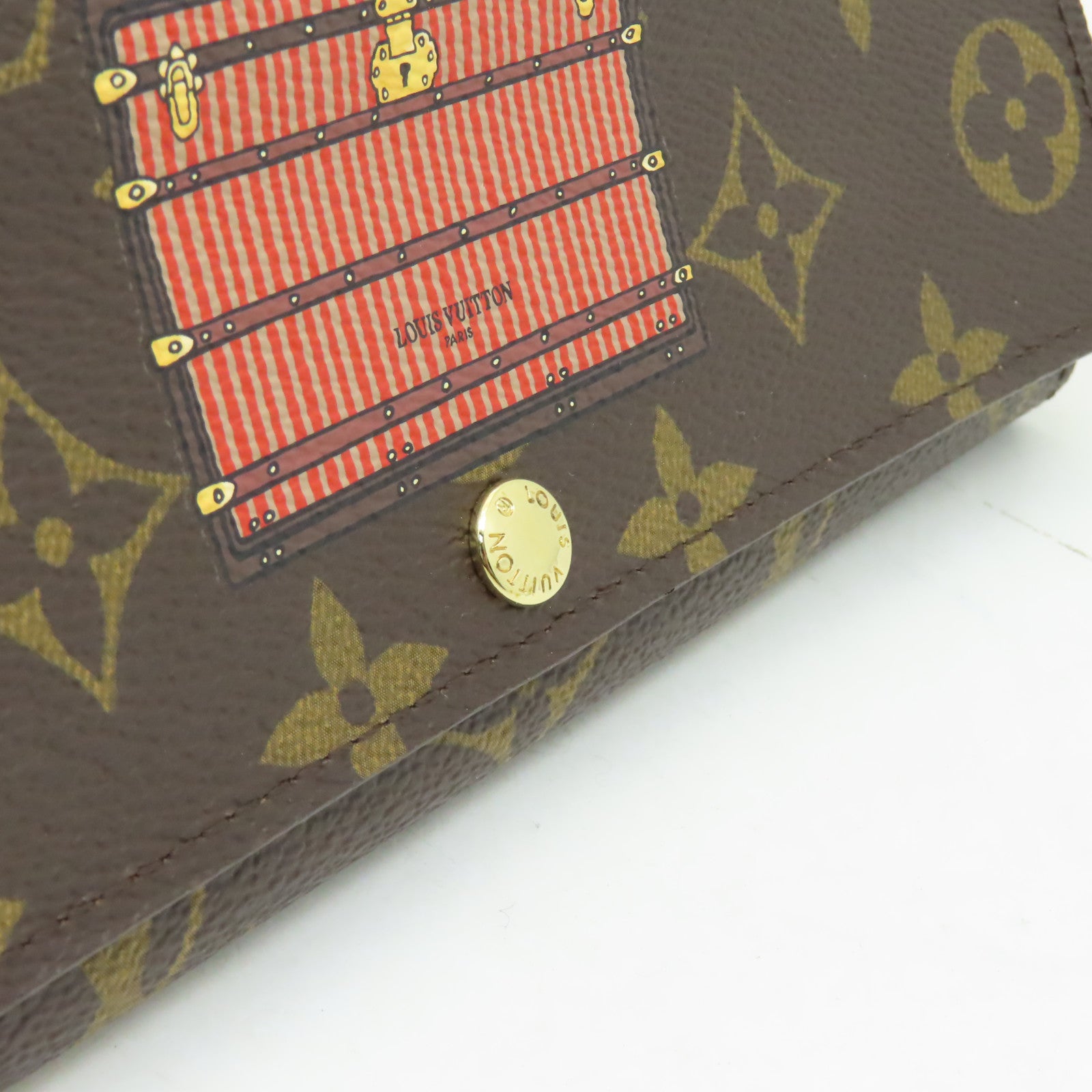 LOUIS VUITTON 【激減優惠】Monogram Portefeuille Sarah Trunk Motti Zip金扣長錢包棕色