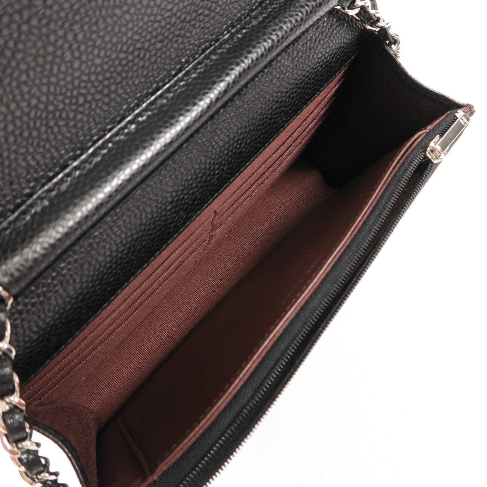 CHANEL 牛皮皮革WOC Wallet On Chain銀扣鏈帶肩背袋