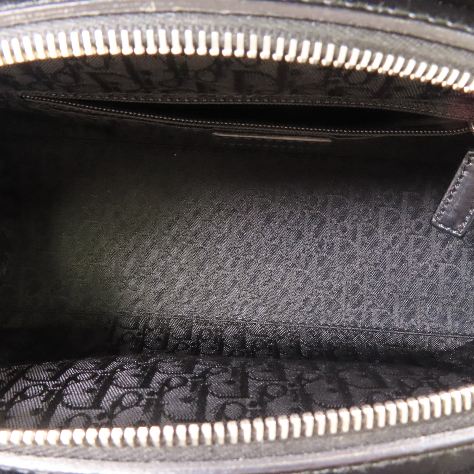 Dior 牛皮皮革/兔毛Handbag銀扣手挽袋
