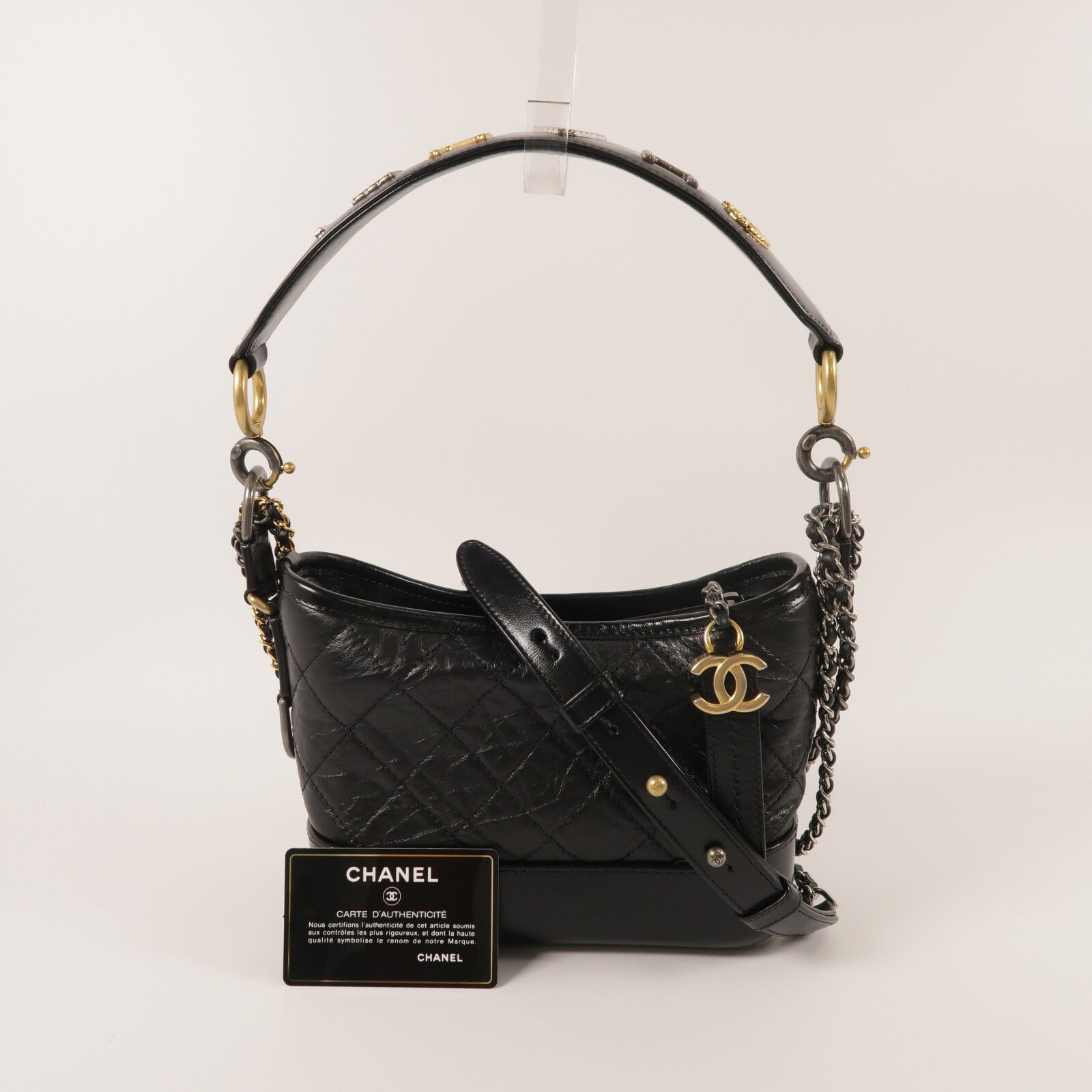 CHANEL 牛皮皮革Gabrielle Small手挽肩背兩用袋