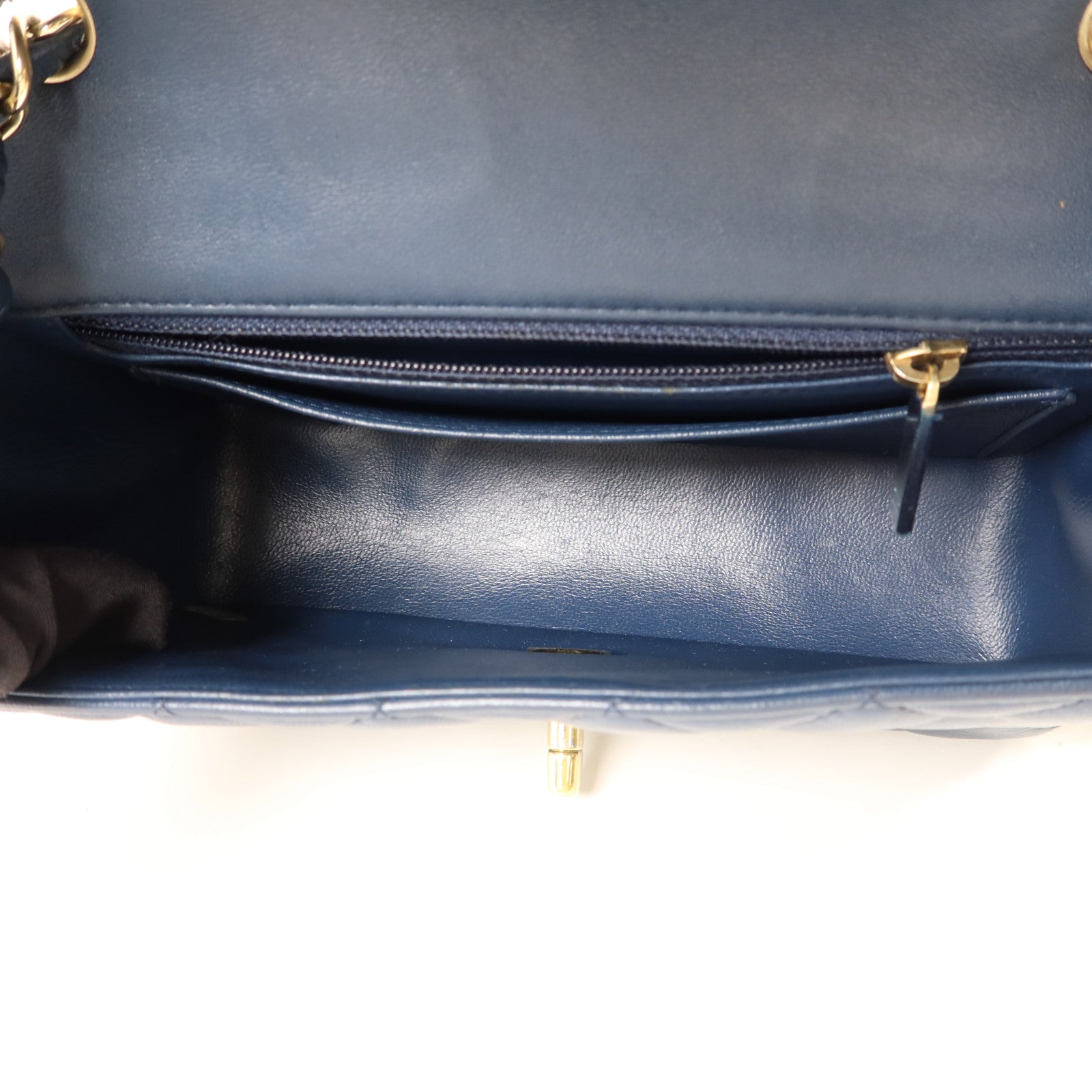 CHANEL 羊皮皮革Mini Classic 20金扣鏈帶肩背袋