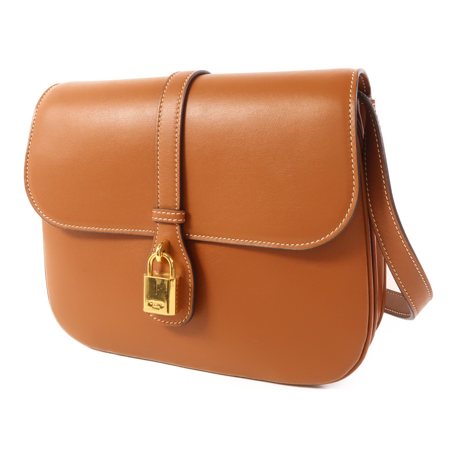 CELINE 牛皮皮革Shoulder Bag金扣肩背袋