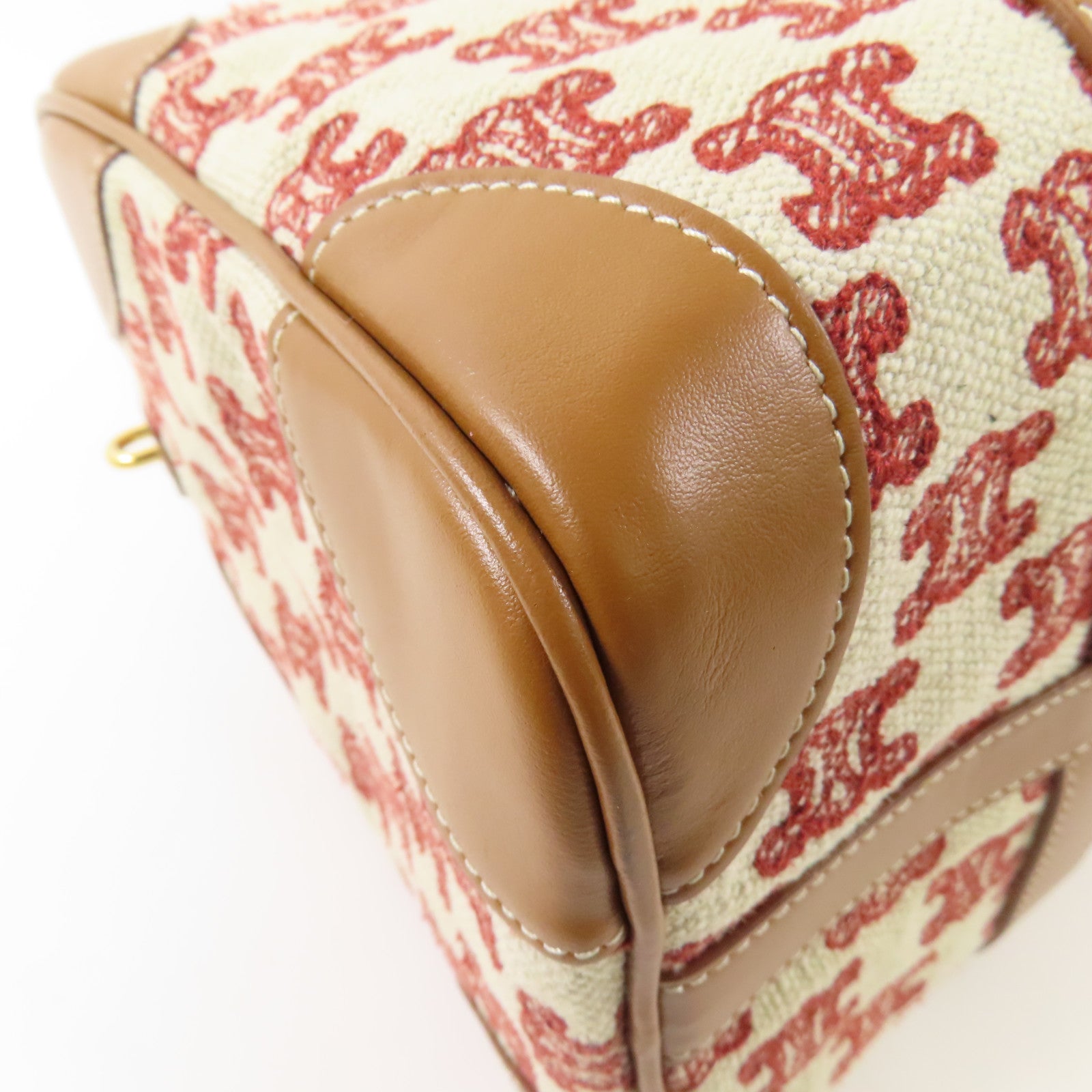 CELINE 帆布2 Way Shoulder金扣手挽肩背兩用袋