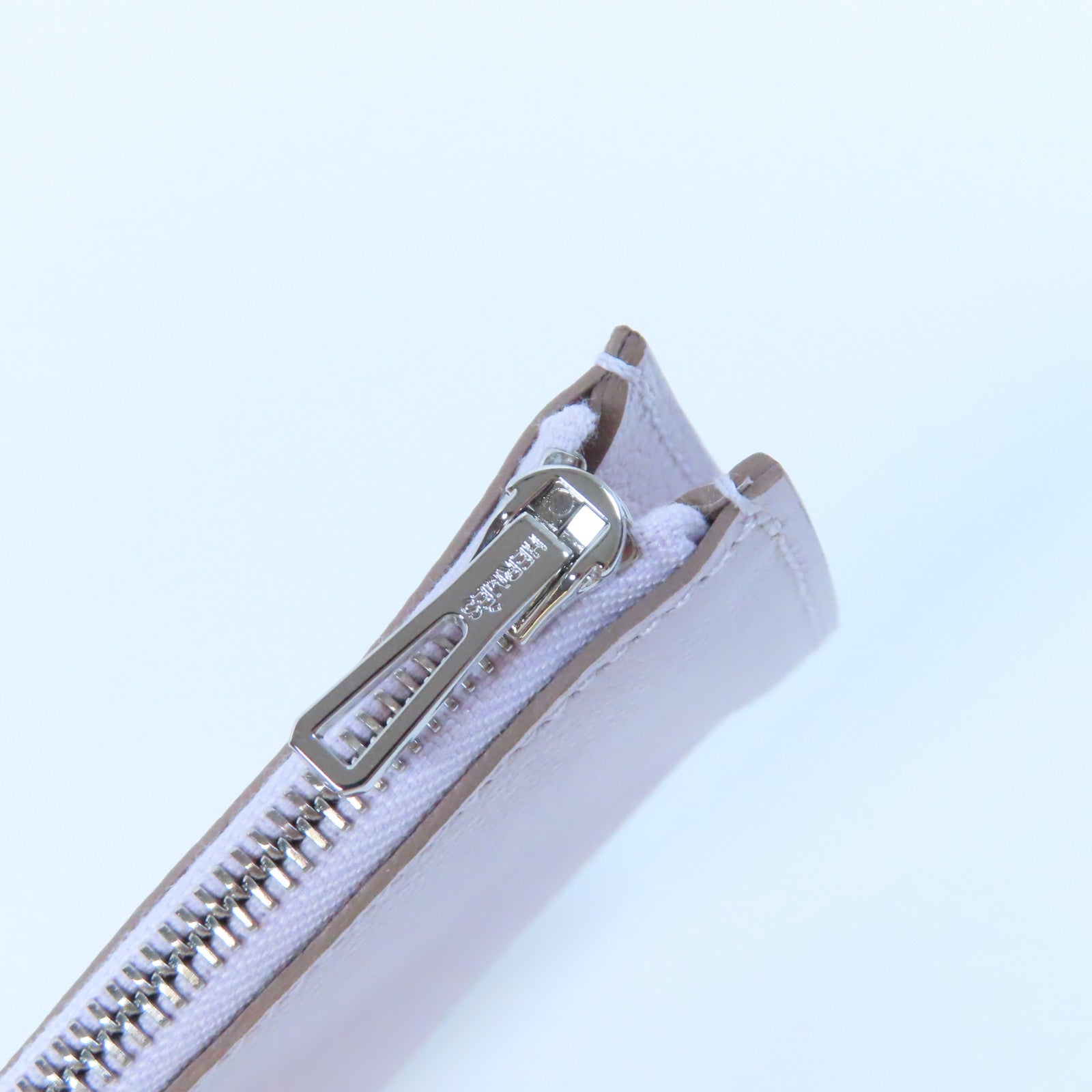 HERMES **【激減優惠】Evercolor皮革Roulis Slim銀扣錢包Mauve Sylvestre錦葵紫色
