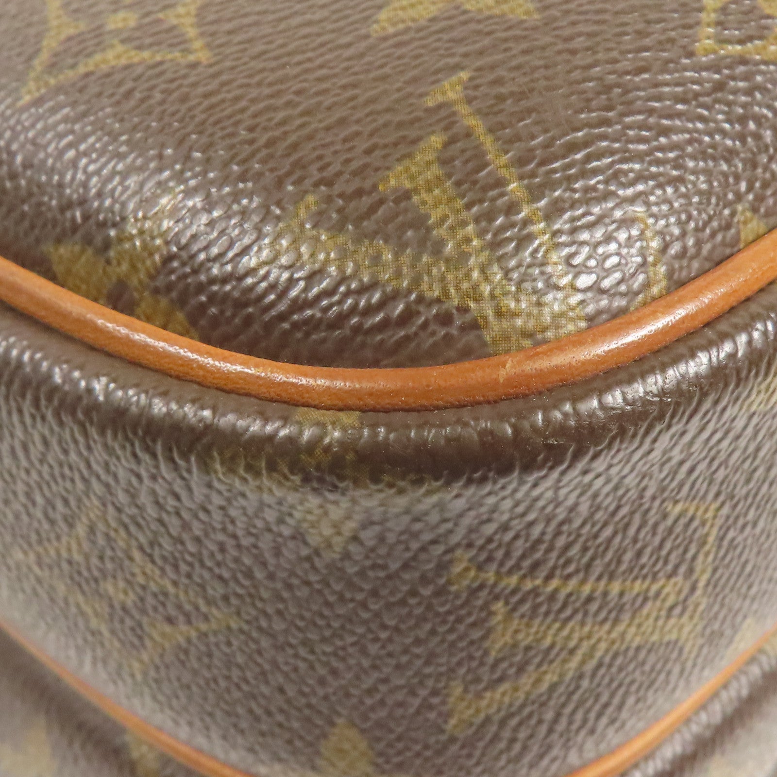 LOUIS VUITTON Monogram Reporter PM金扣肩背袋棕色