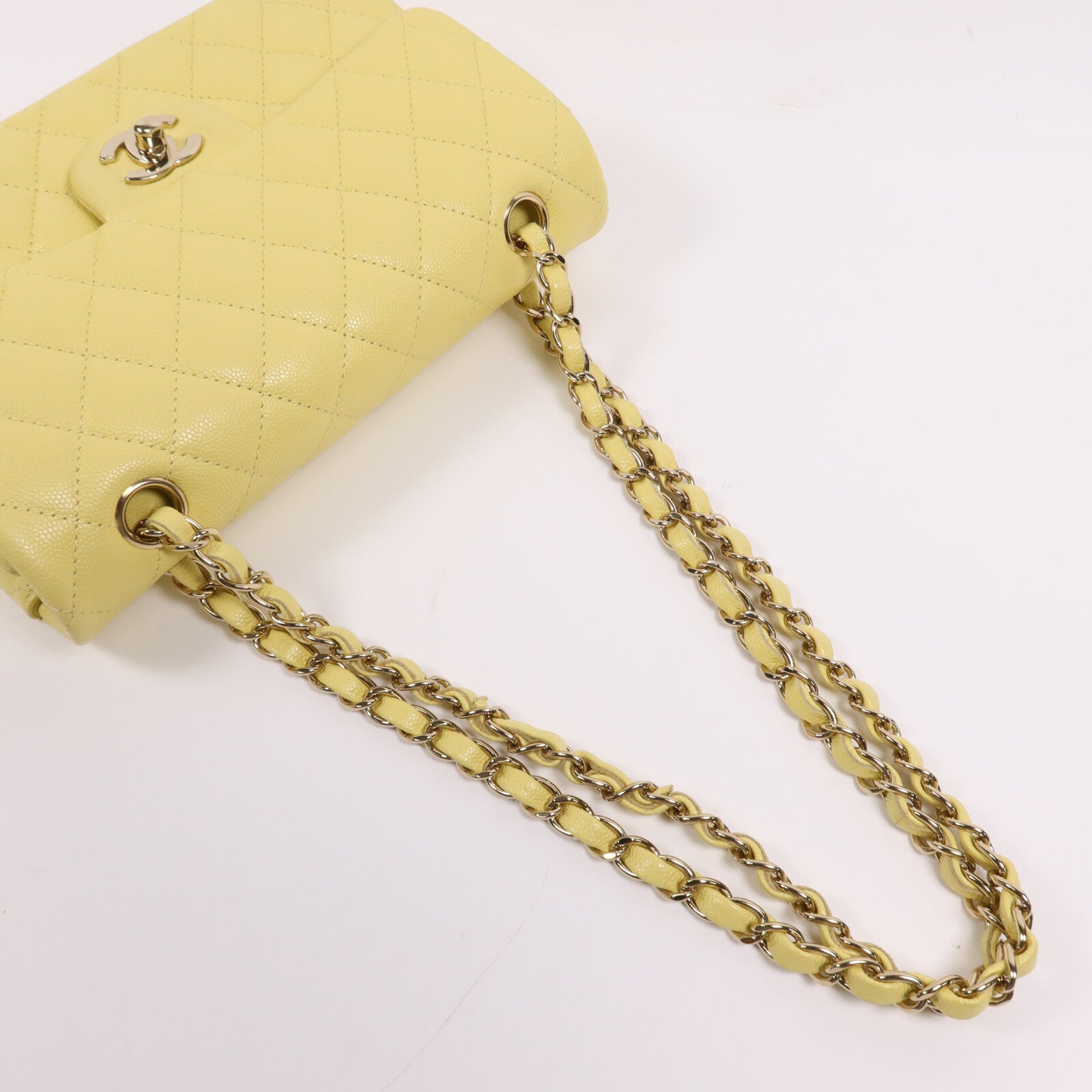 CHANEL 牛皮皮革Classic 23金扣鏈帶肩背袋