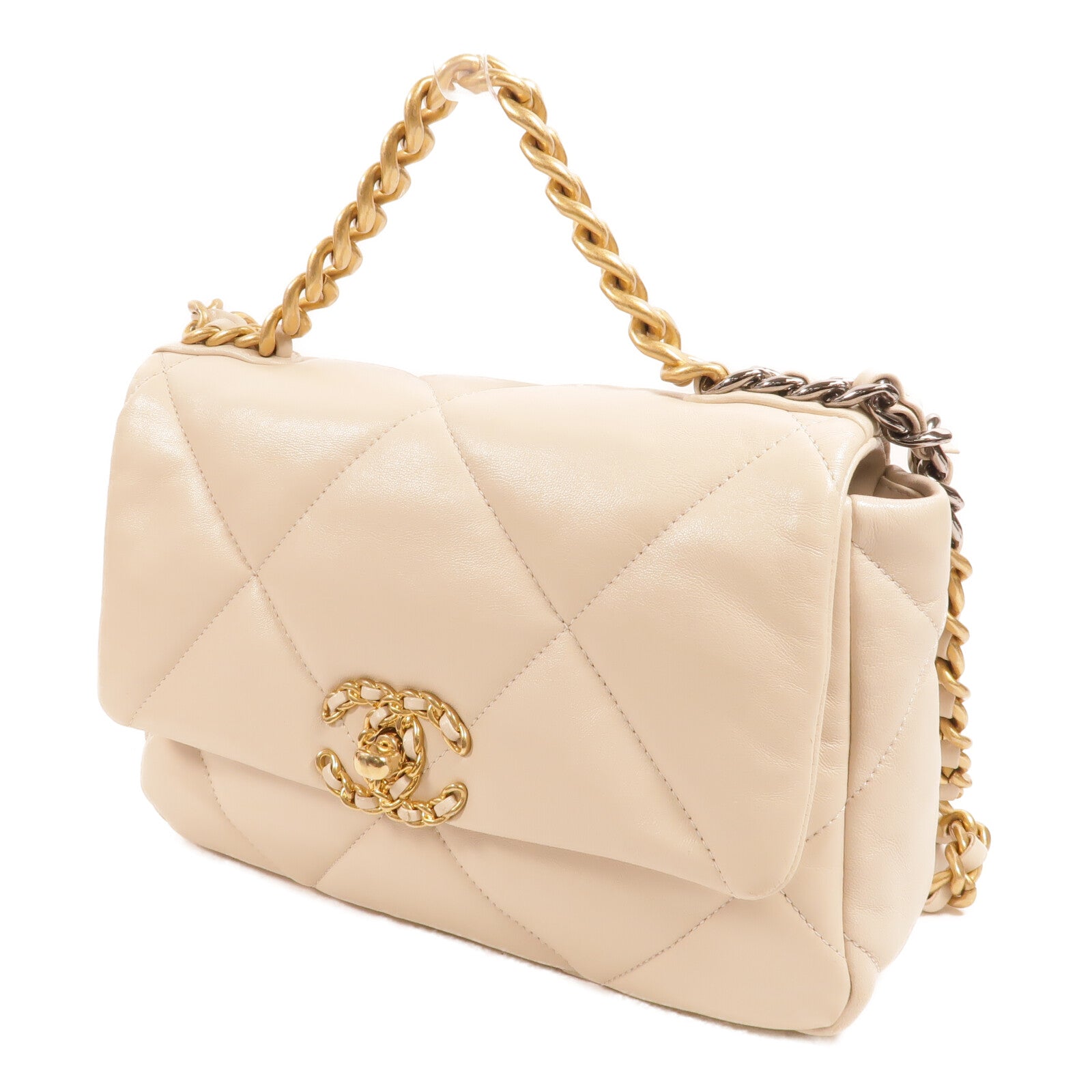 CHANEL 羊皮皮革Chanel 19 Small鏈帶肩背袋