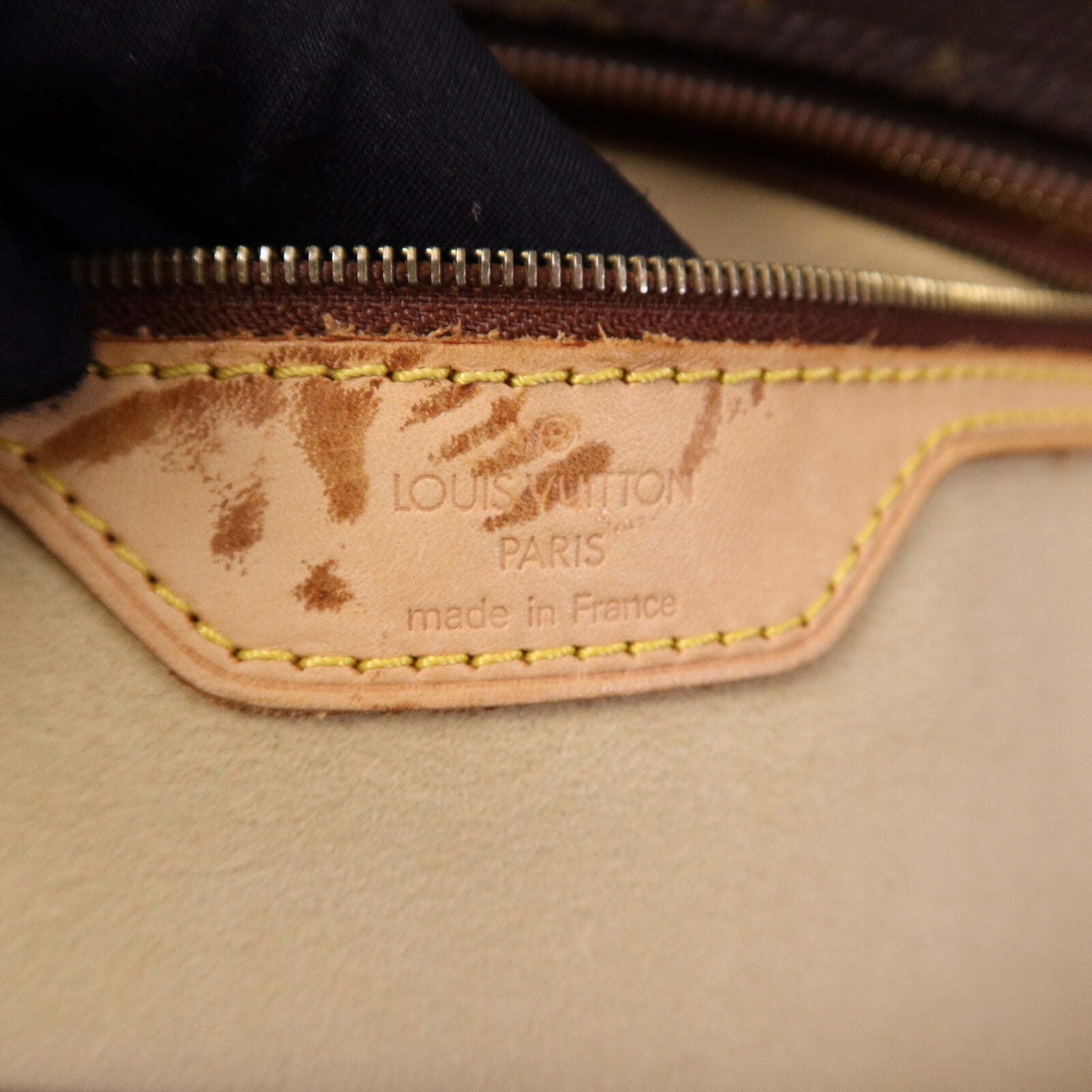 LOUIS VUITTON Monogram Cite GM金扣肩背袋棕色