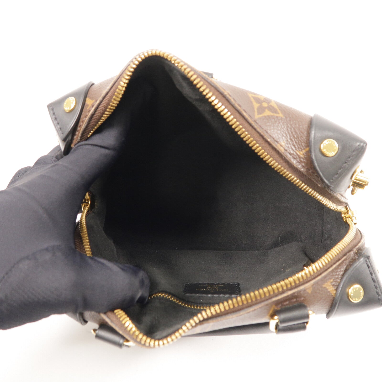 LOUIS VUITTON Monogram Petite Malle Souple手挽肩背兩用袋