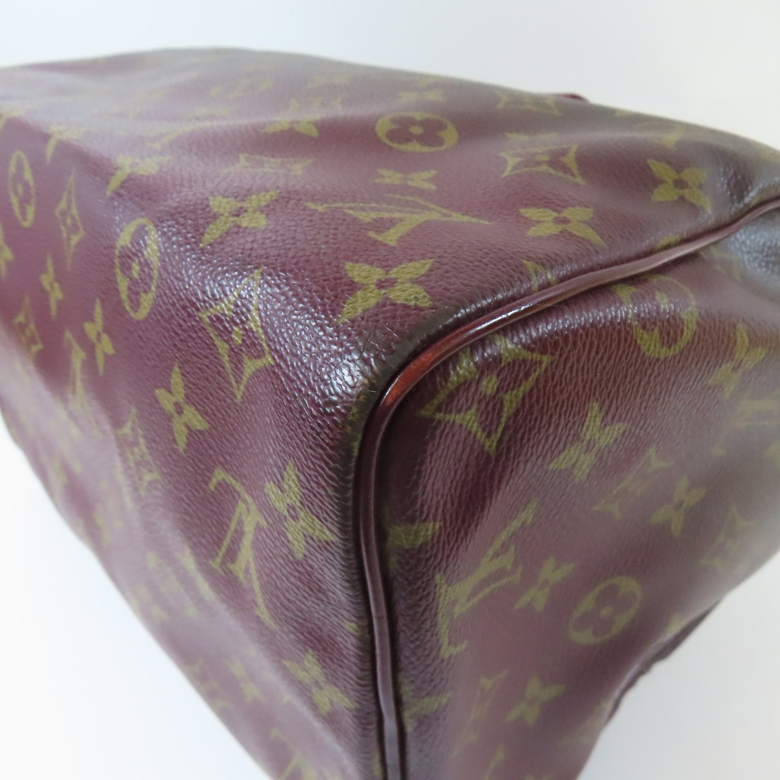 LOUIS VUITTON **【激減優惠】Monogram Mirage Speedy 30金扣手挽袋啡色/紅色