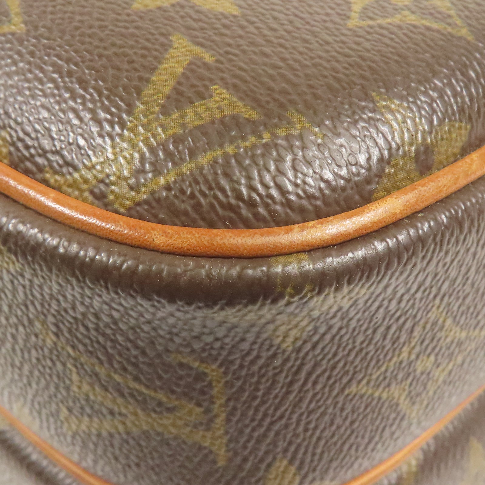 LOUIS VUITTON Monogram Reporter PM金扣肩背袋棕色