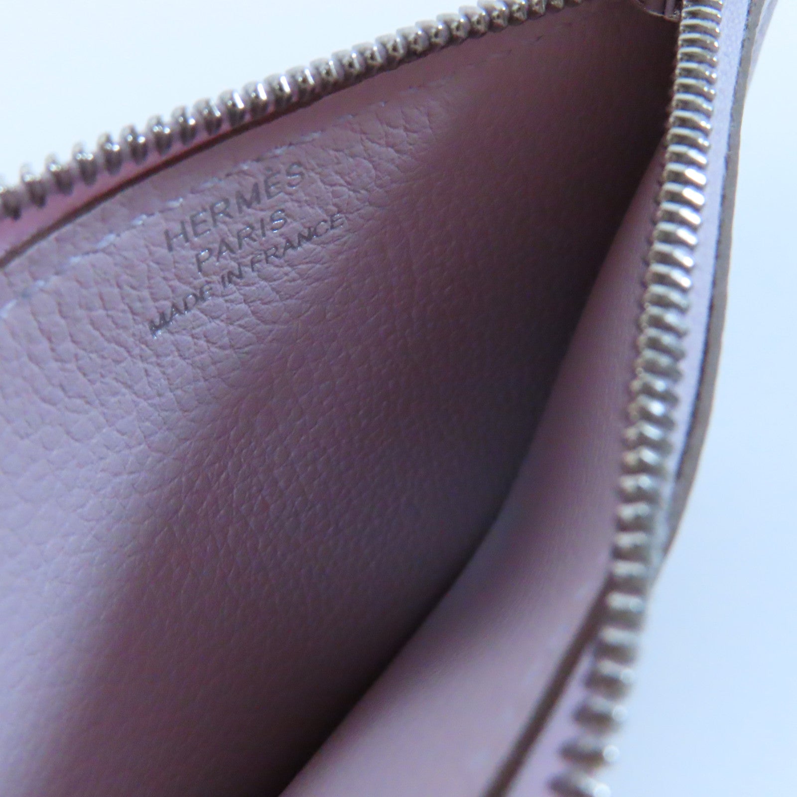 HERMES **【激減優惠】Evercolor皮革Roulis Slim銀扣錢包Mauve Sylvestre錦葵紫色