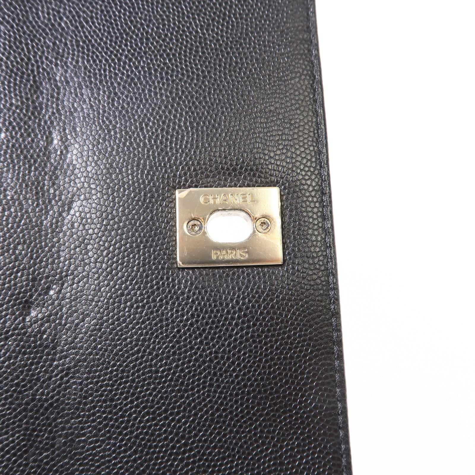 CHANEL Caviar皮革Business Affinity金扣手挽肩背兩用袋黑色