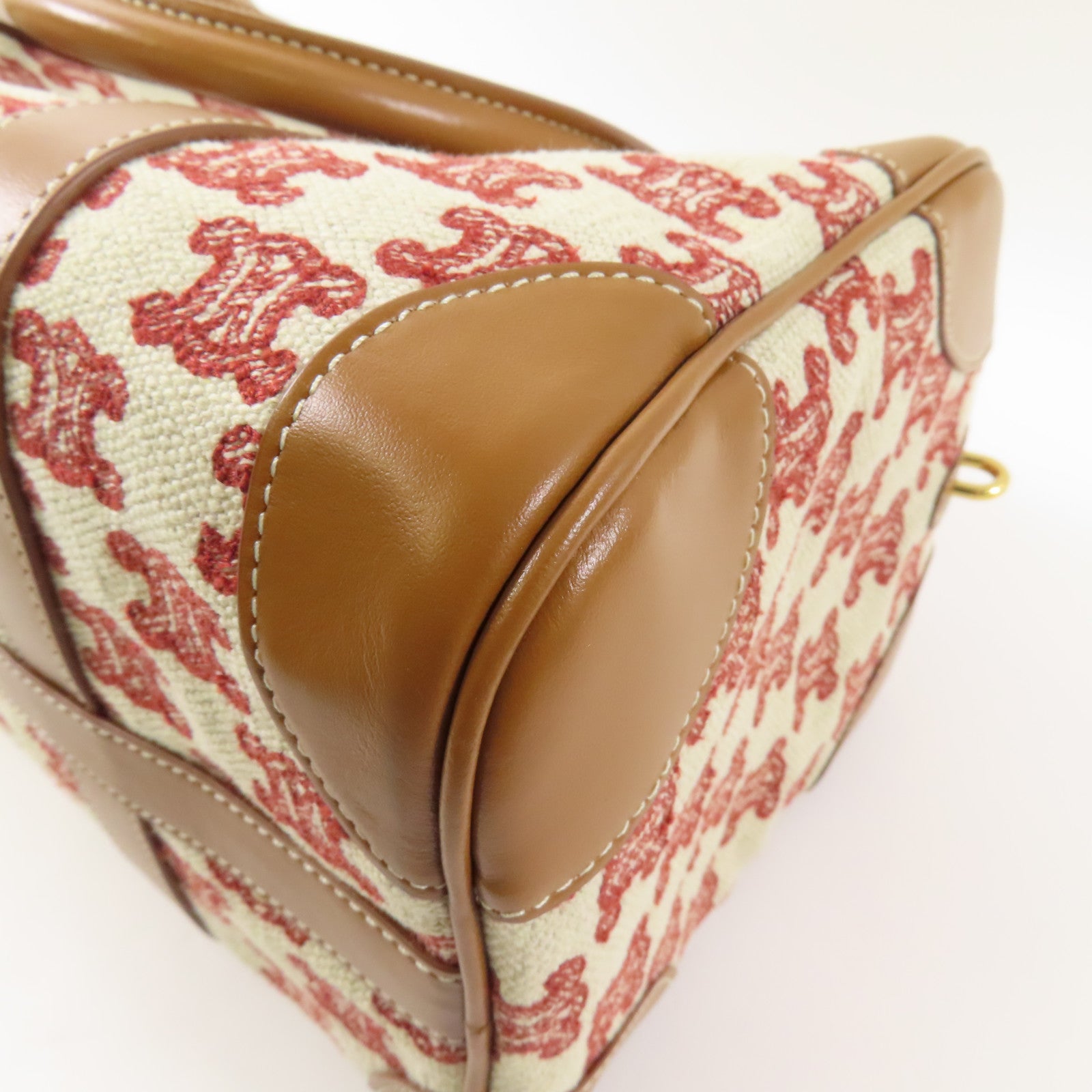 CELINE 帆布2 Way Shoulder金扣手挽肩背兩用袋